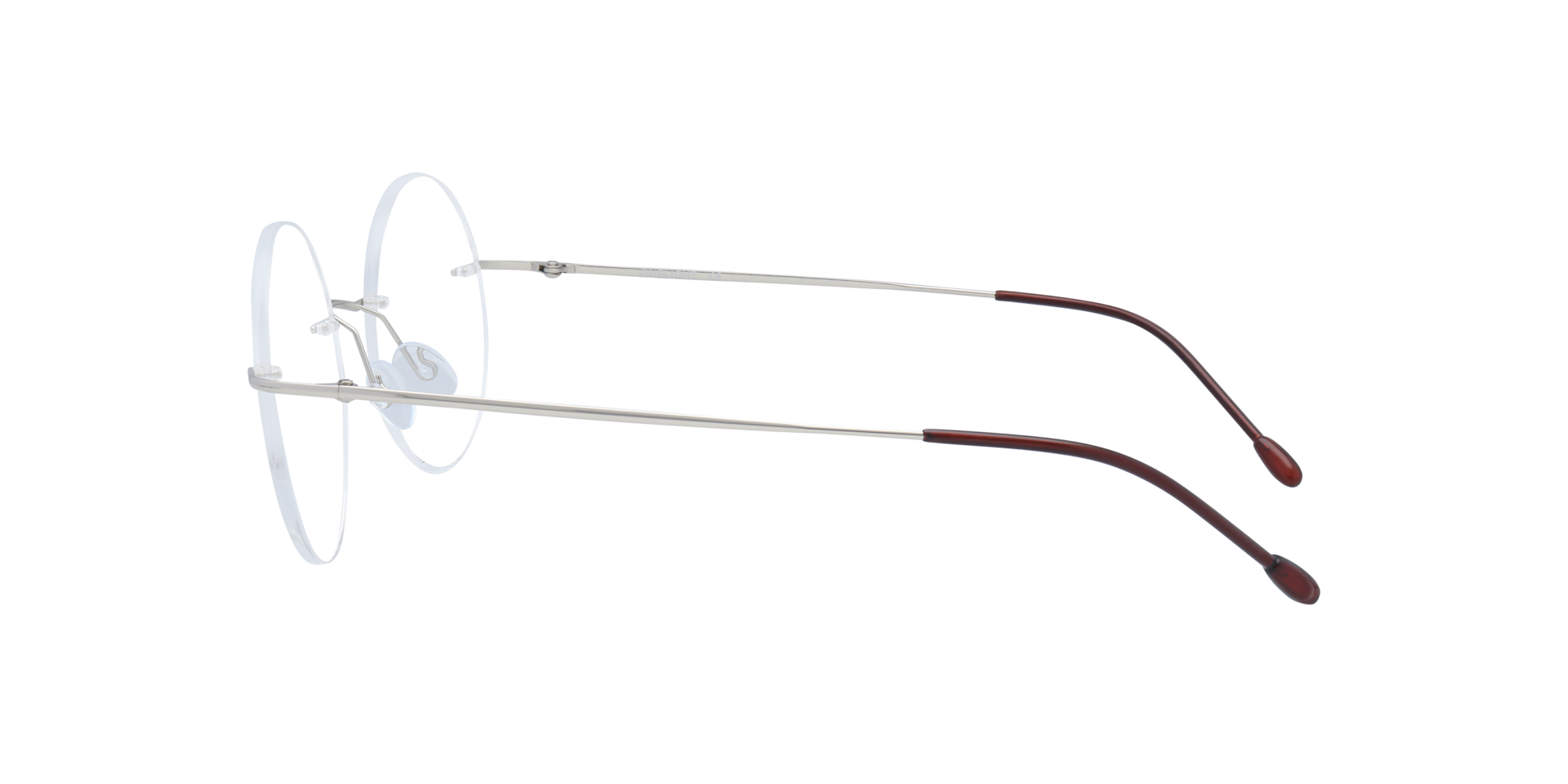 Halo Silver TitaniumEyeglass Frames for Glasses Direct, Side View