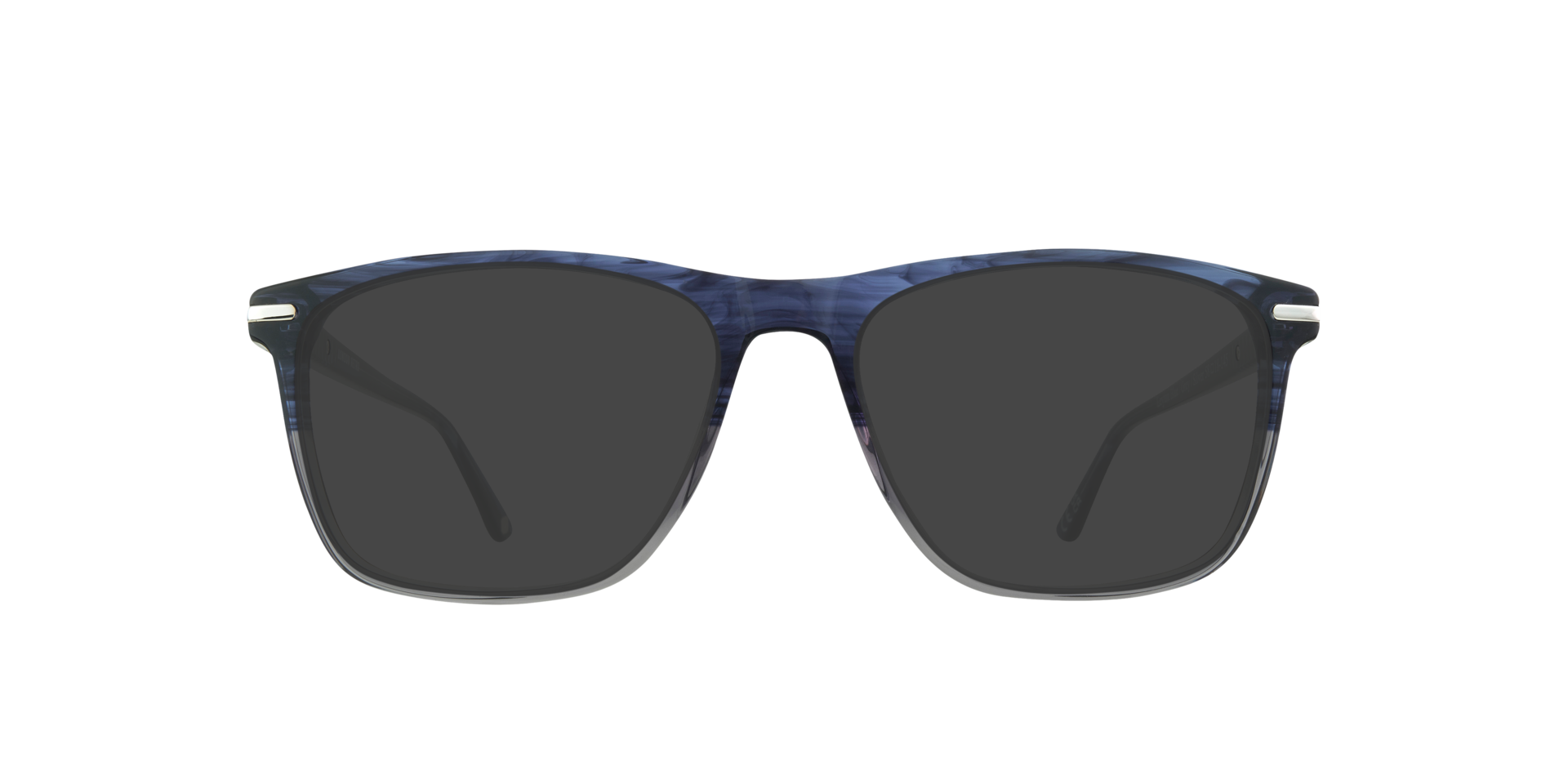 Leyton Blue & Grey & Silver AcetateEyeglass Frames for Glasses Direct, with Tinted Lenses