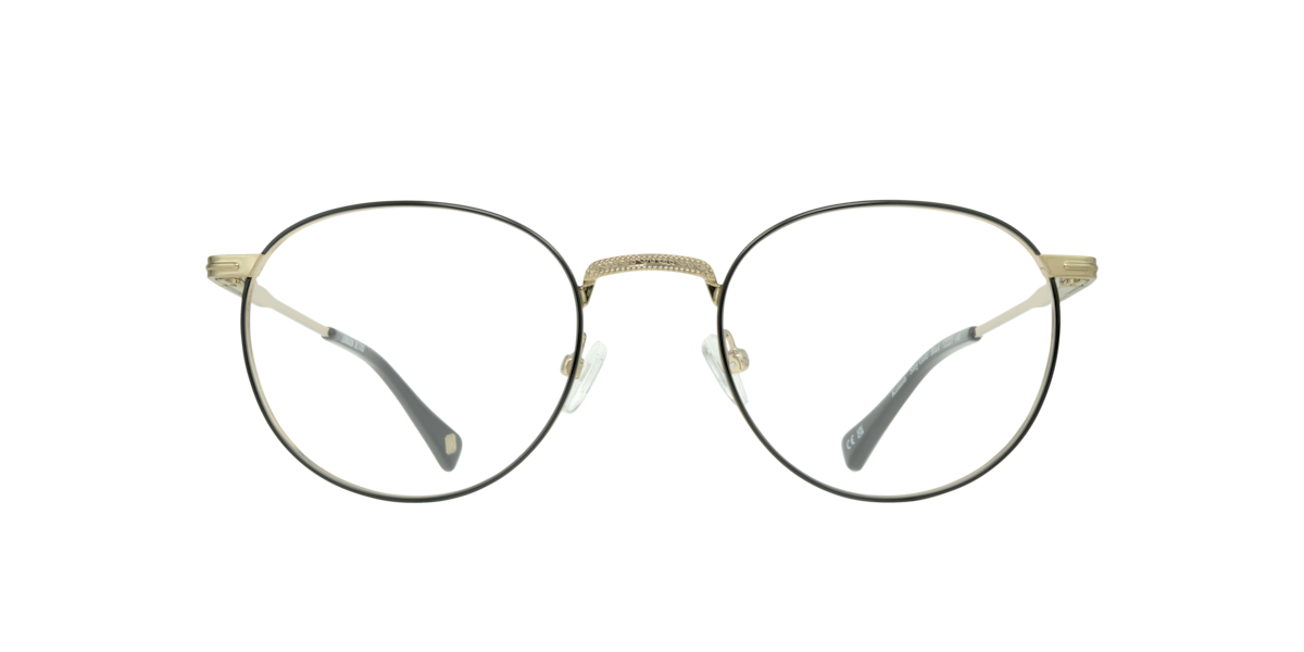 Shiny Gold/Black phantos Metal eyeglasses Online - Full Rim - Kentish