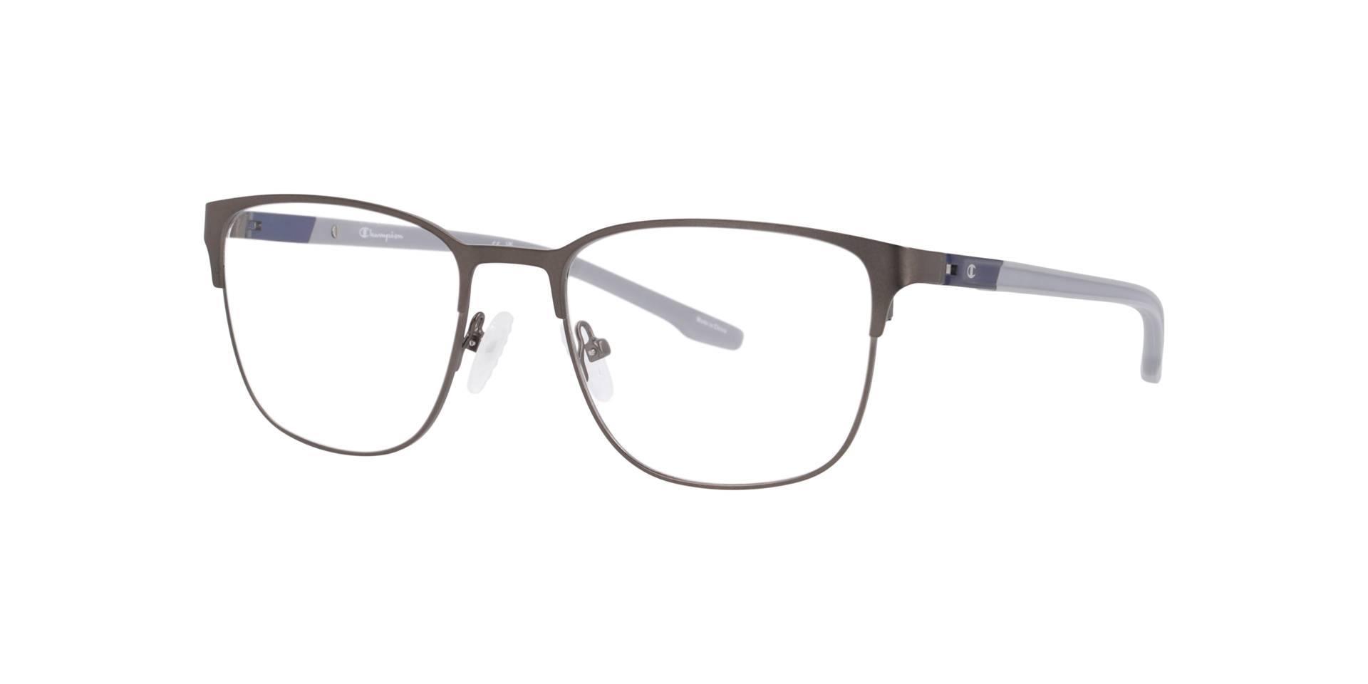 Cusave Gunmetal MetalEyeglass Frames for Glasses Direct, Angle View