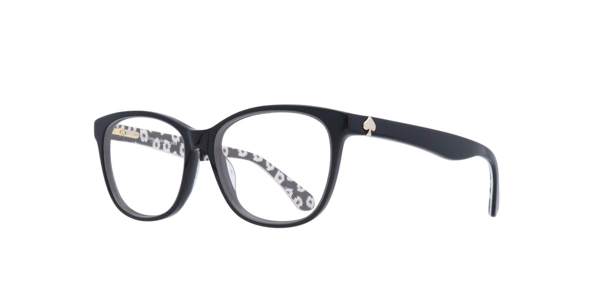 Atalina Black PlasticEyeglass Frames for Glasses Direct, Angle View