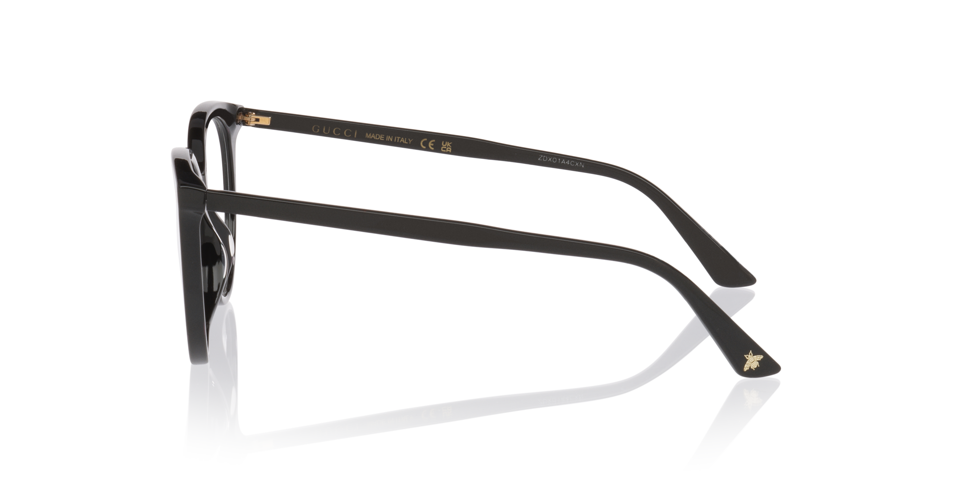 GG0093O Black AcetateEyeglass Frames for Glasses Direct, Side View