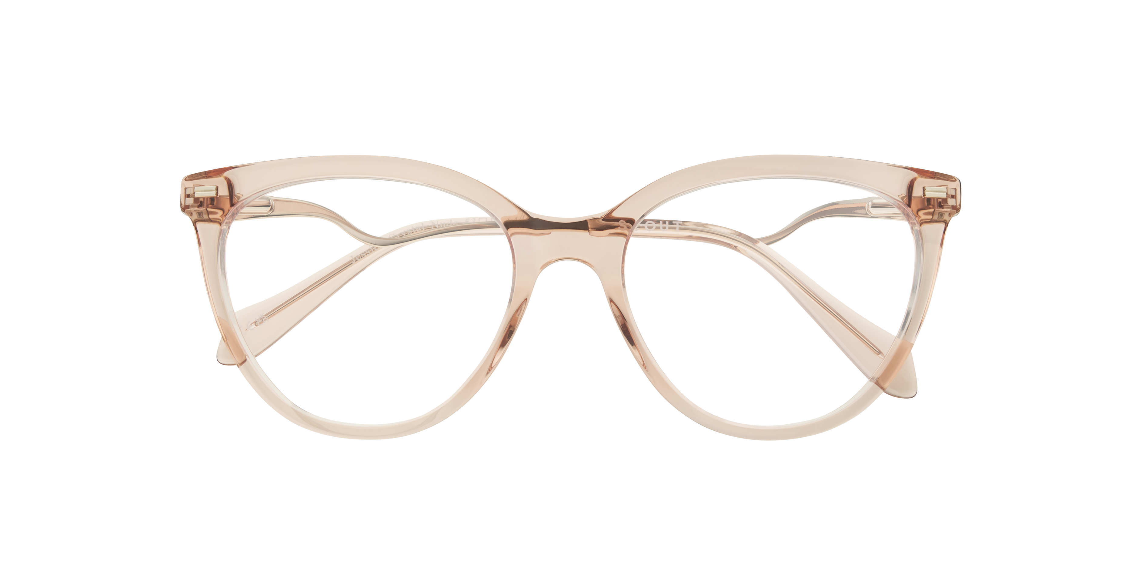 Jessica Crystal Nude AcetateEyeglass Frames for Glasses Direct, Closed View