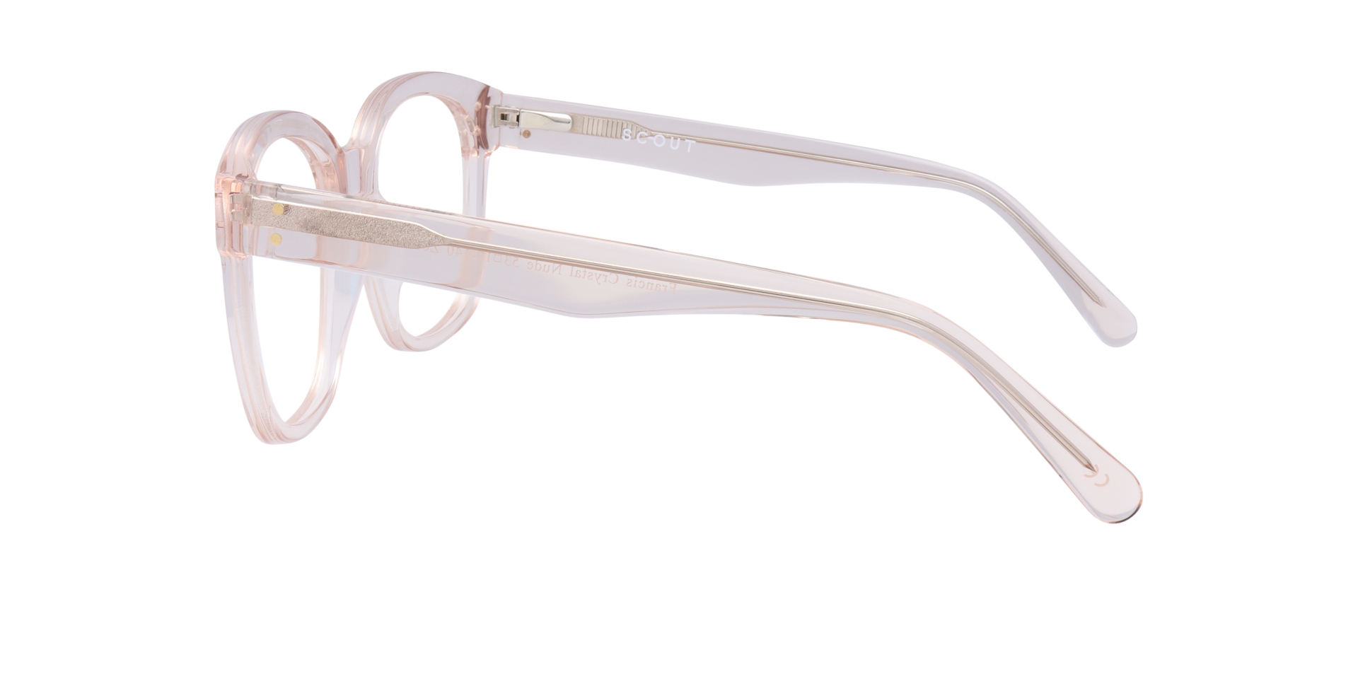 Francis Crystal Nude AcetateEyeglass Frames for Glasses Direct, Side View