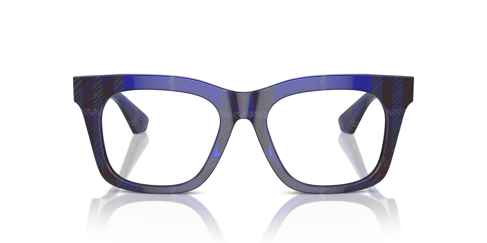 BE2407 Check Blue AcetateEyeglass Frames for Glasses Direct, Front View