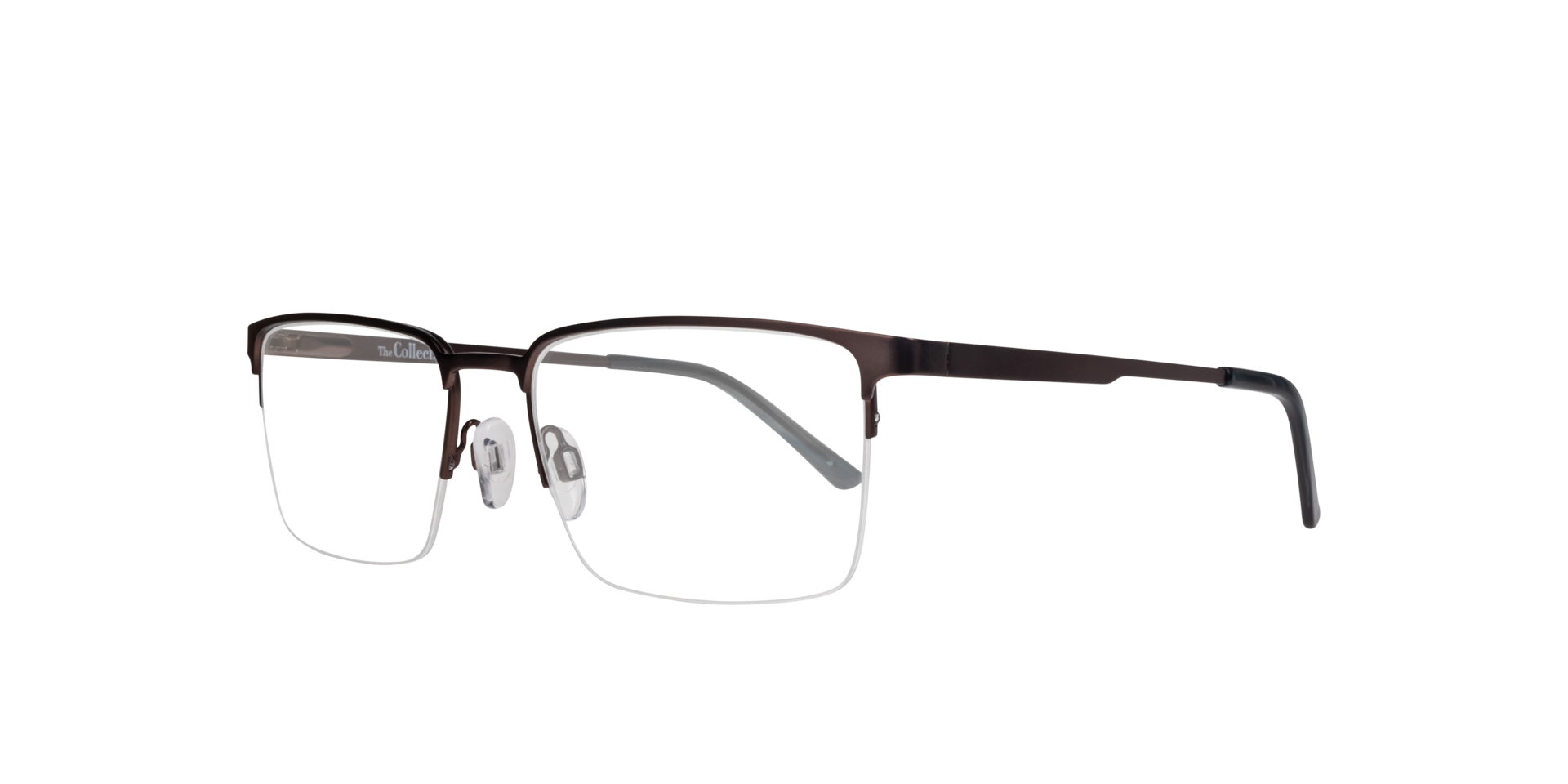 Hector Matte Brown MetalEyeglass Frames for Glasses Direct, Angle View