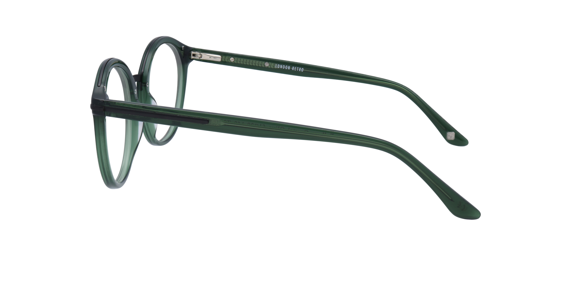 Fulham Crystal Olive AcetateEyeglass Frames for Glasses Direct, Side View