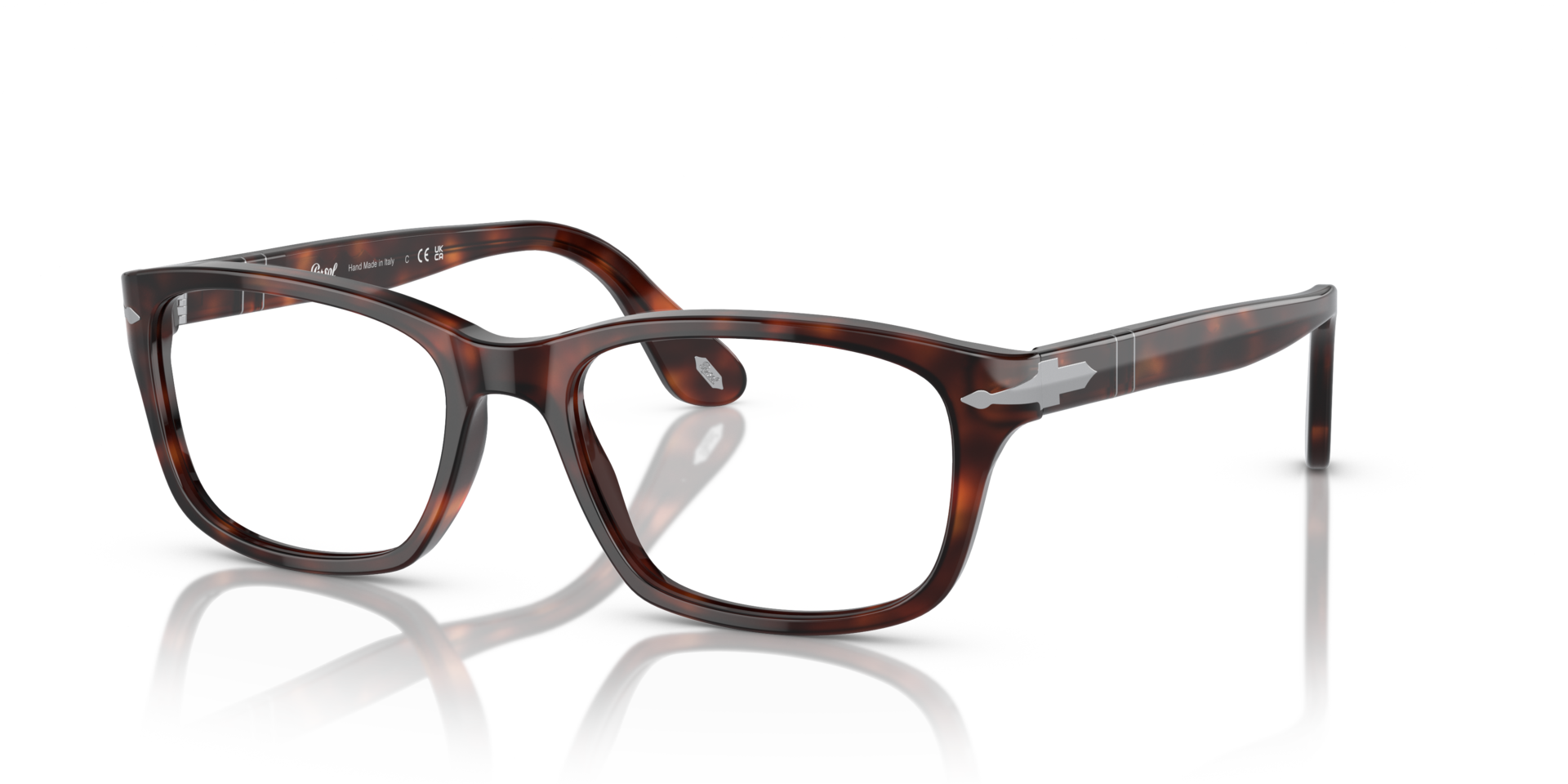 PO3012V Havana AcetateEyeglass Frames for Glasses Direct, Angle View