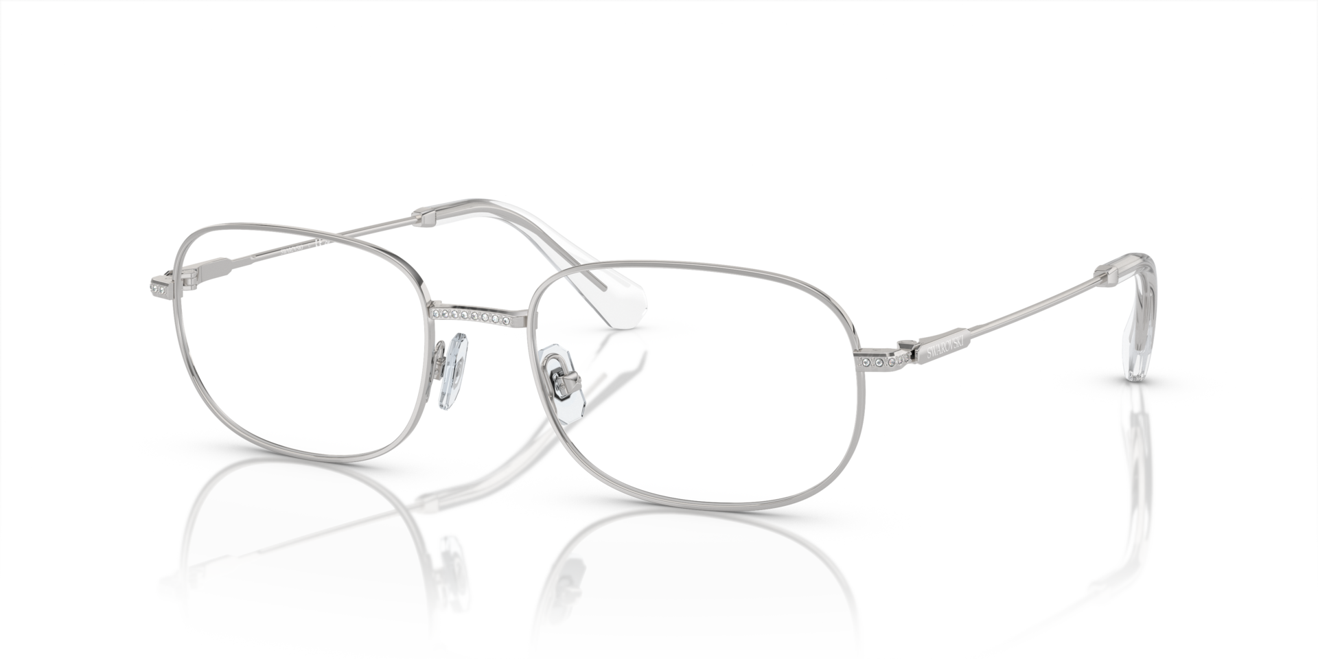 SK1005 Silver MetalEyeglass Frames for Glasses Direct, Angle View