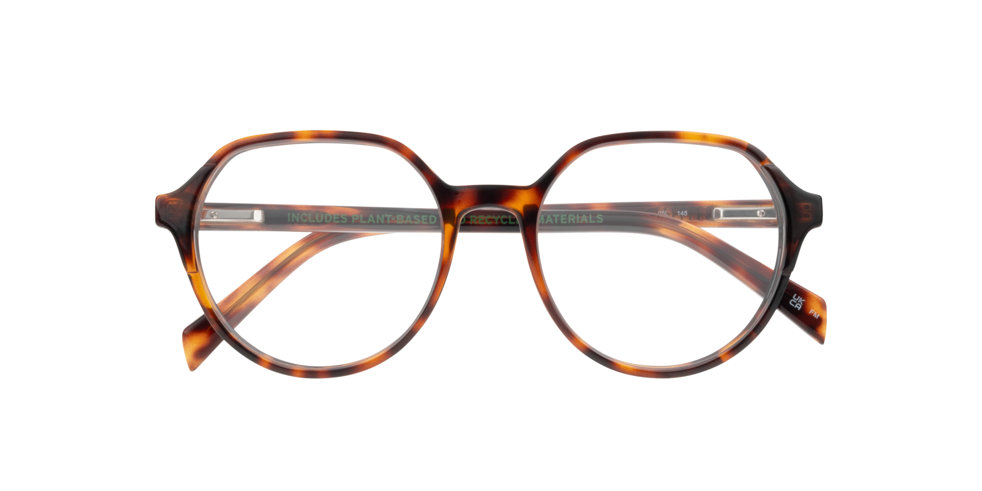 LV 1055 Tortoise PlasticEyeglass Frames for Glasses Direct, Closed View