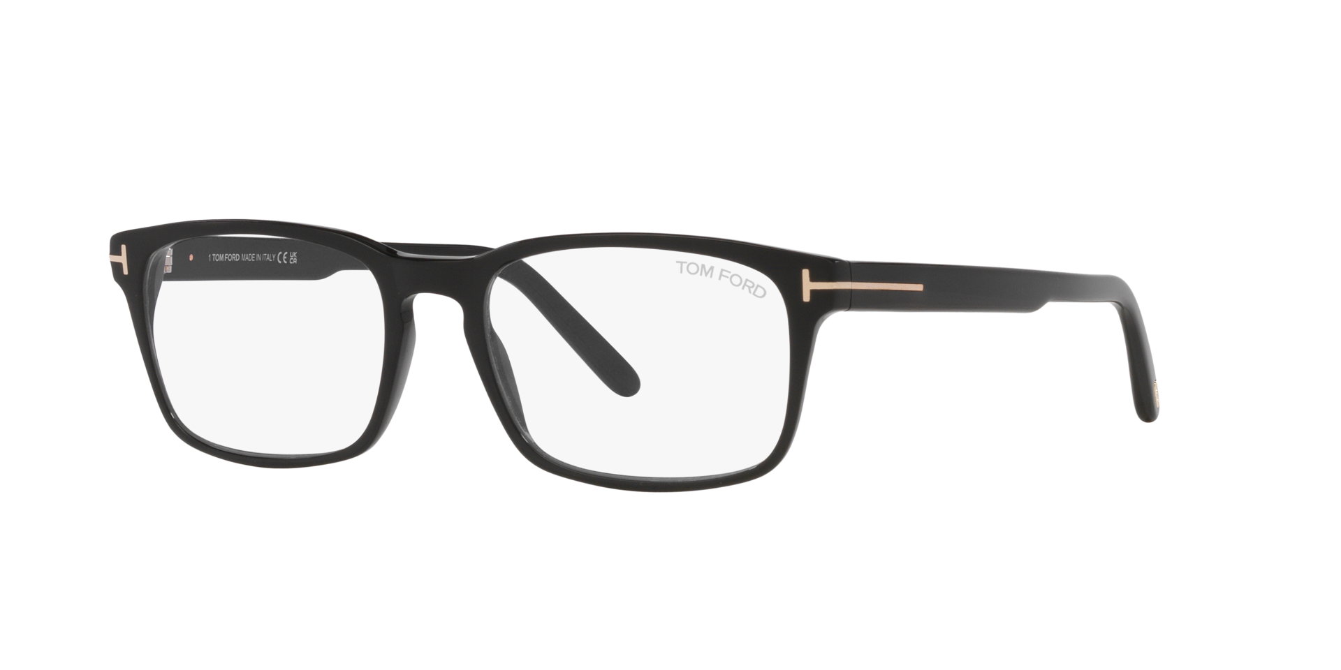 FT5938-B Black Shiny AcetateEyeglass Frames for Glasses Direct, Angle View