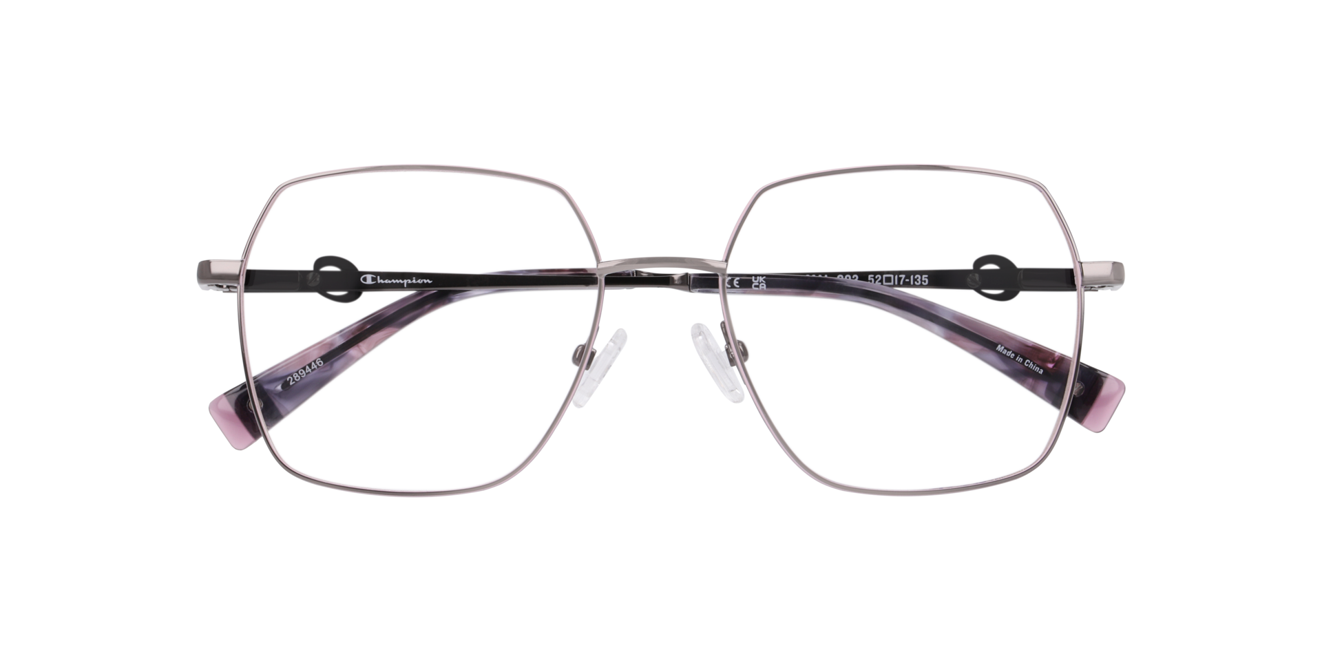 Cumai Gunmetal MetalEyeglass Frames for Glasses Direct, Closed View