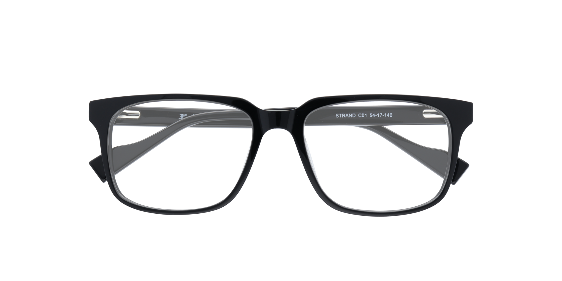 Strand Black MetalEyeglass Frames for Glasses Direct, Closed View