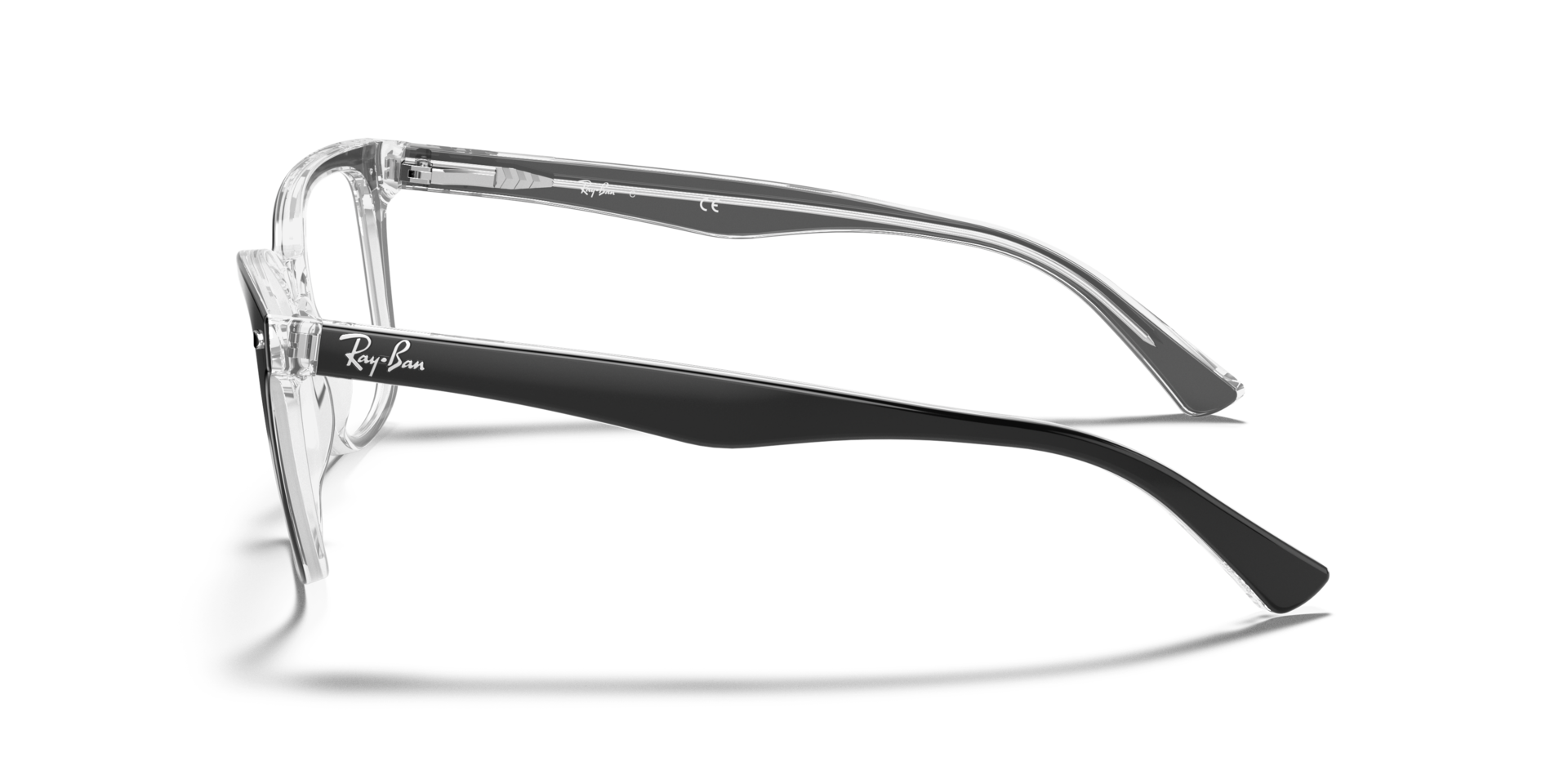 RB5285 Black On Transparent AcetateEyeglass Frames for Glasses Direct, Side View