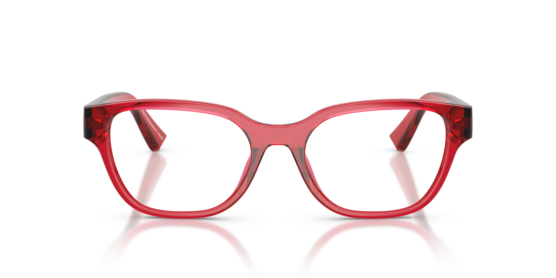 AX3134U Transparent Cherry PlasticEyeglass Frames for Glasses Direct, Front View