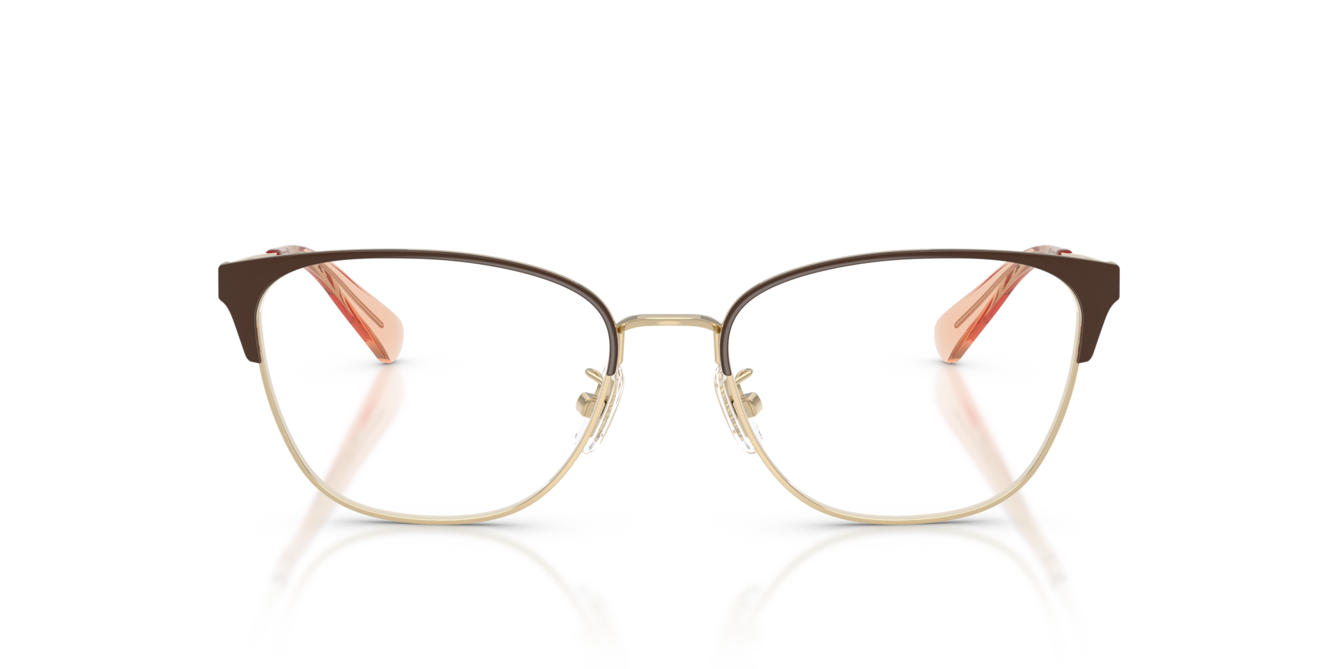 HC5202 Light Gold & Brown MetalEyeglass Frames for Glasses Direct, Front View
