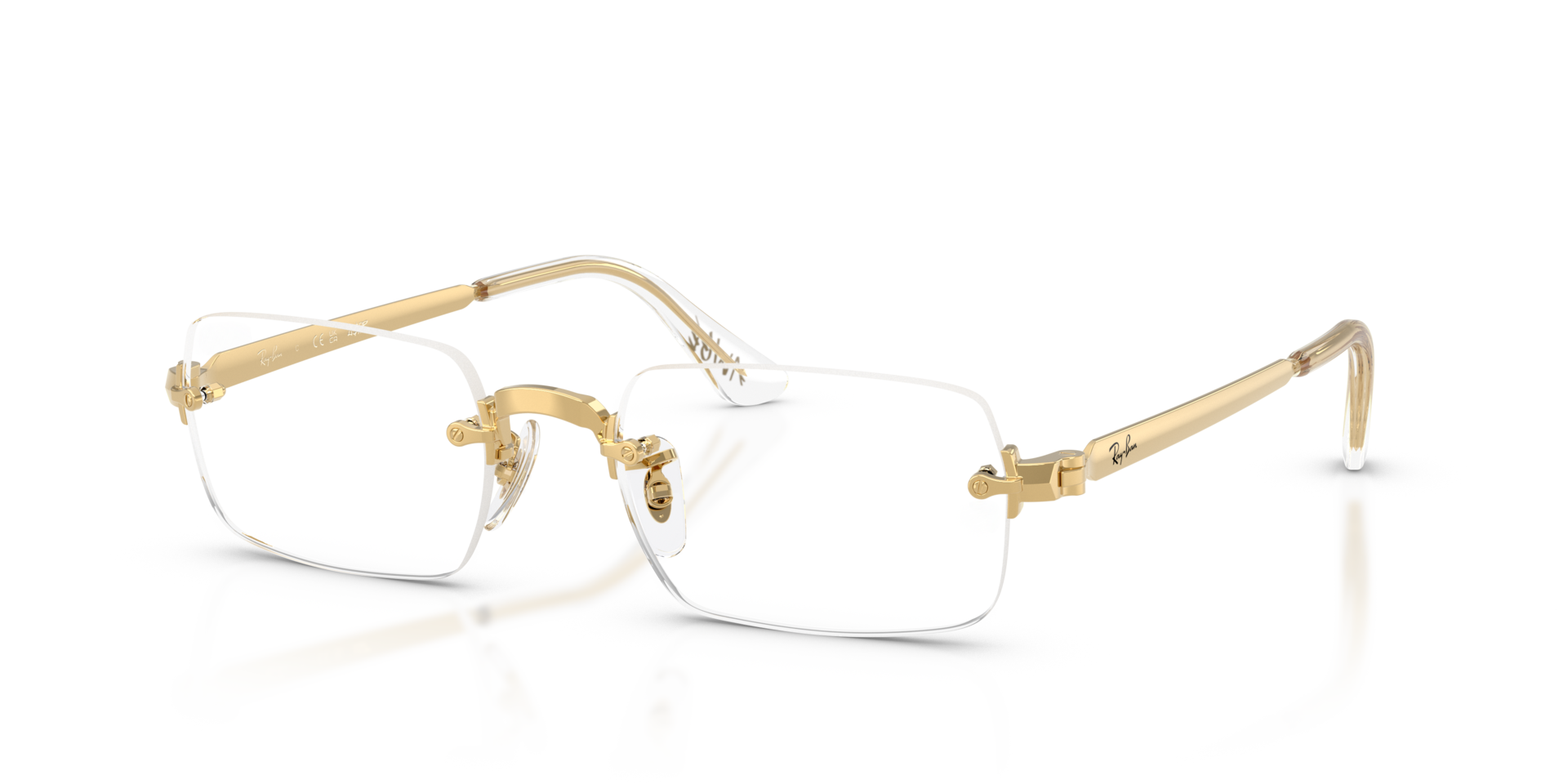 RB3928V Optics By A$AP Rocky Arista Gold MetalEyeglass Frames for Glasses Direct, Angle View