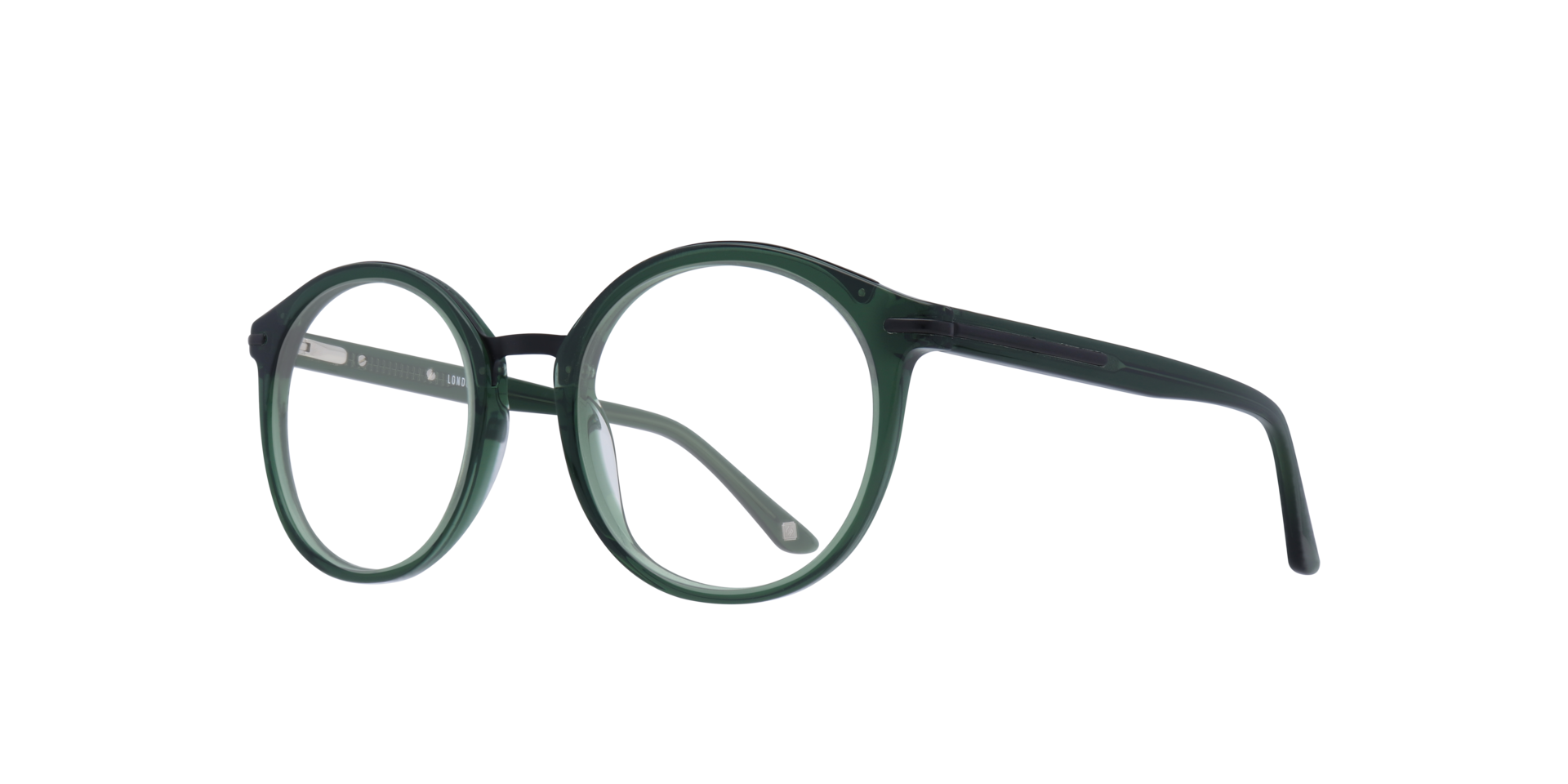 Fulham Crystal Olive AcetateEyeglass Frames for Glasses Direct, Angle View