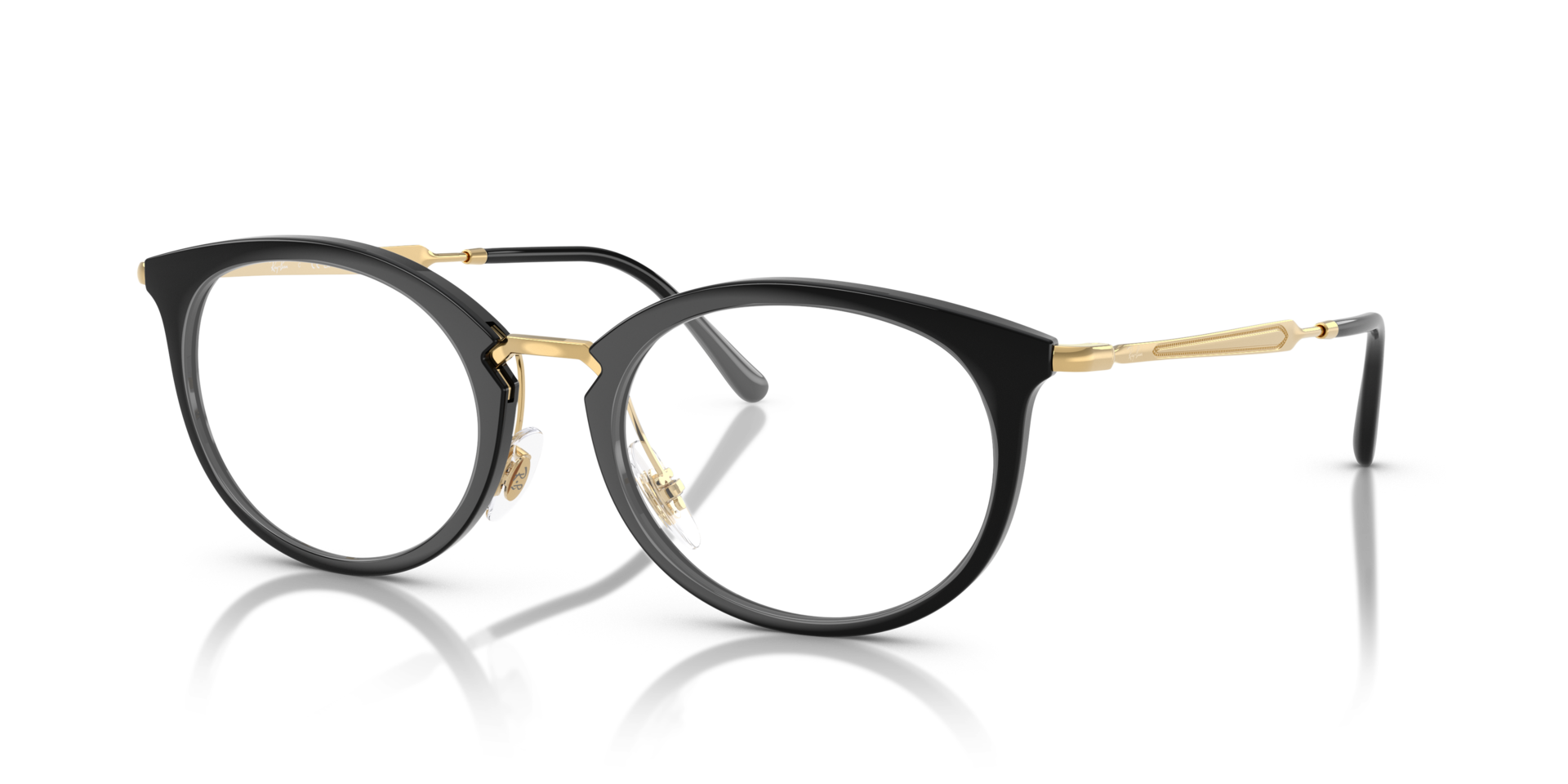 RB7255 Black PlasticEyeglass Frames for Glasses Direct, Angle View