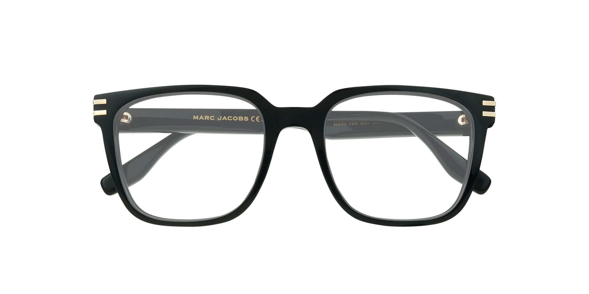 MARC 754 Black AcetateEyeglass Frames for Glasses Direct, Closed View