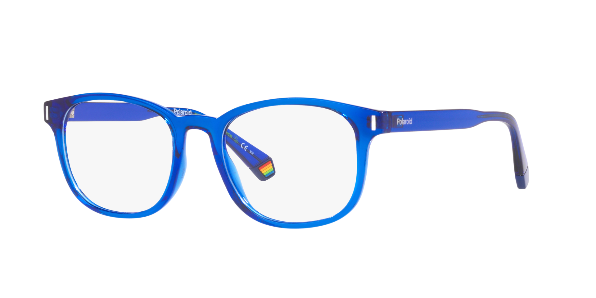 PLD D453 Blue PlasticEyeglass Frames for Glasses Direct, Angle View