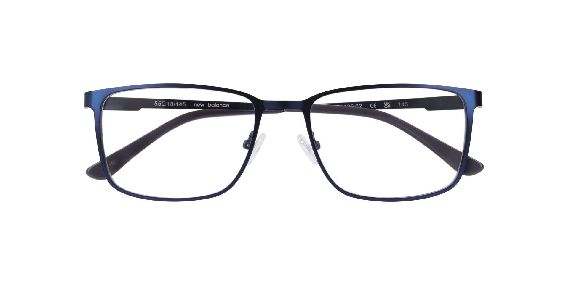 Nb4186 Blue Matte MetalEyeglass Frames for Glasses Direct, Closed View