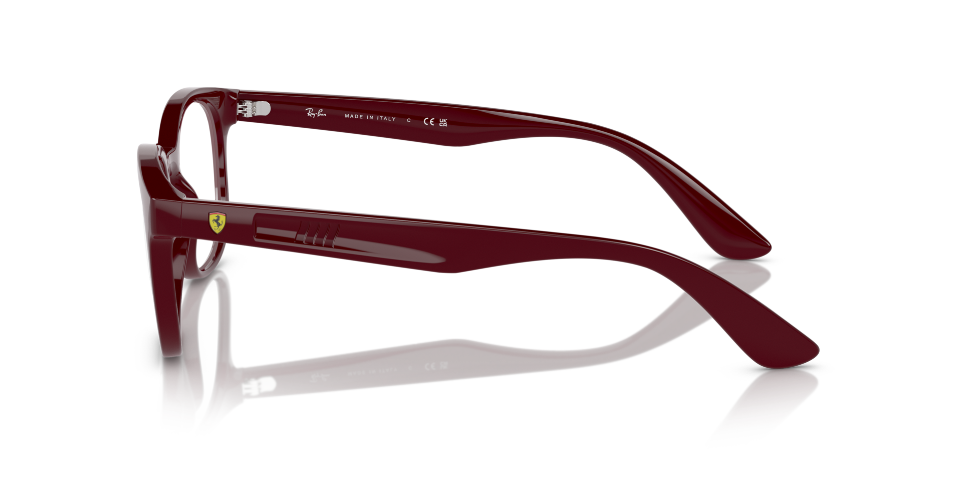 RB7231M Dark Red PlasticEyeglass Frames for Glasses Direct, Side View