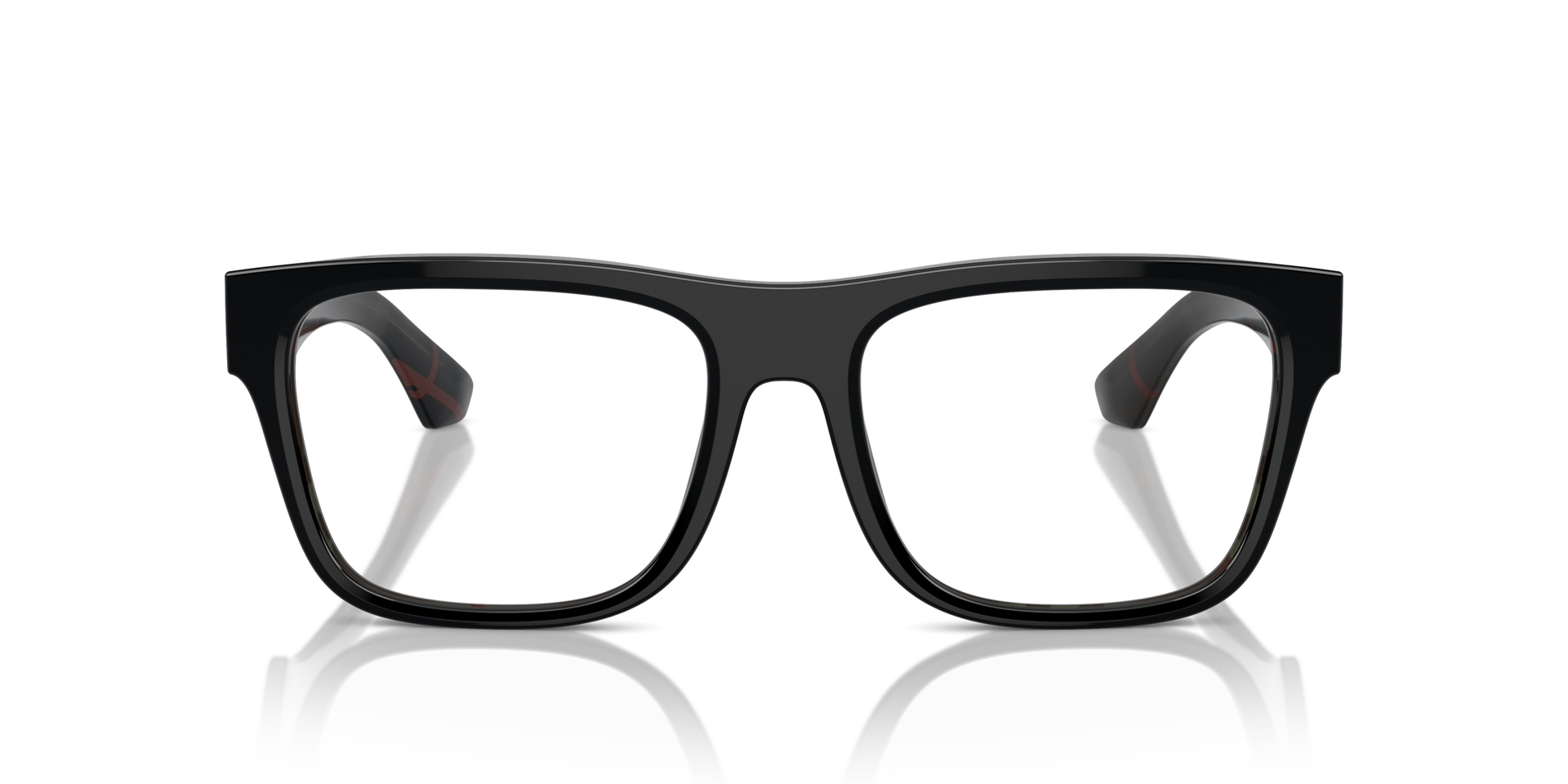 BE2411 Top Black On Vintage Check AcetateEyeglass Frames for Glasses Direct, Front View