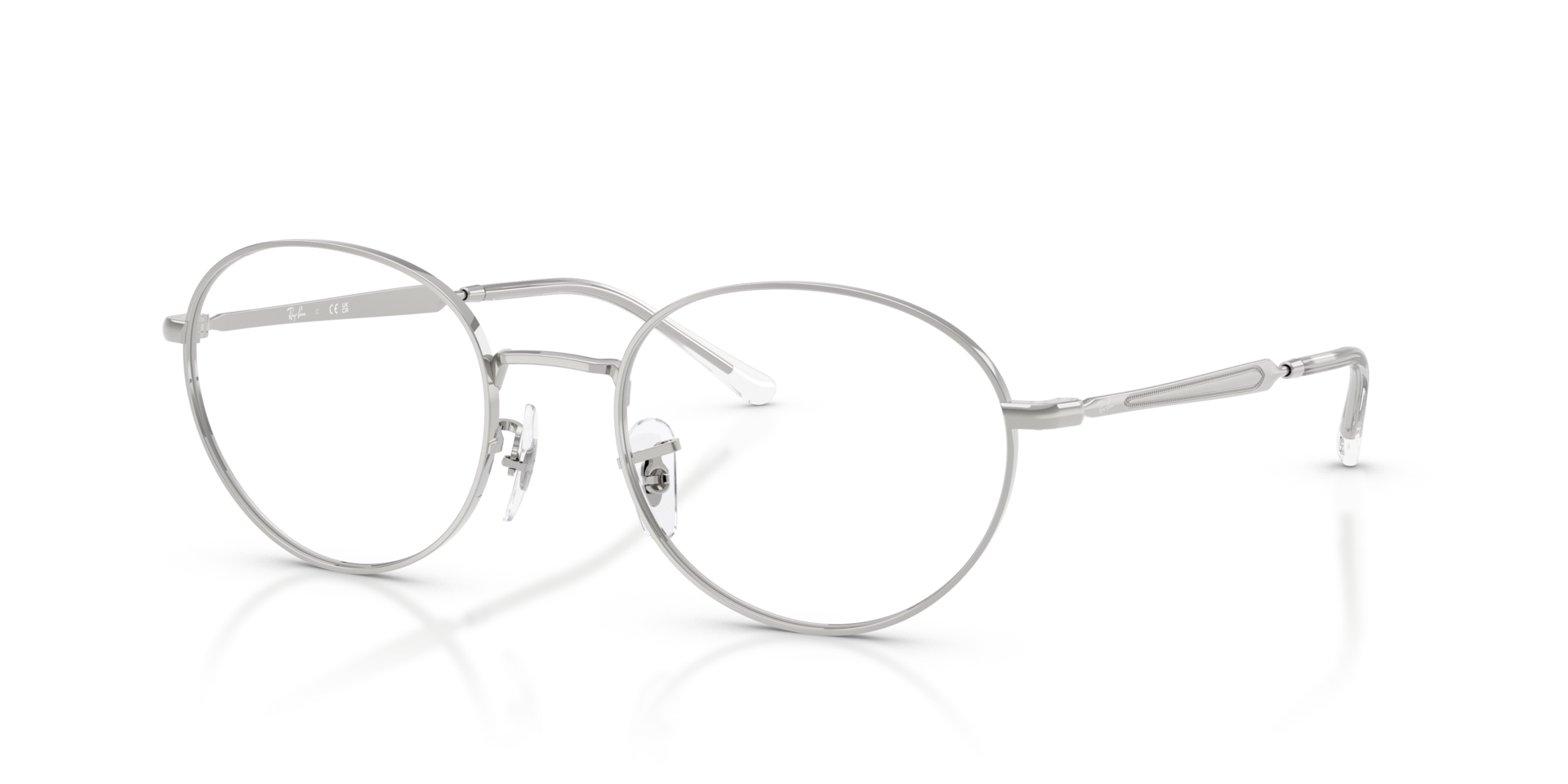 RB6558 Silver MetalEyeglass Frames for Glasses Direct, Angle View
