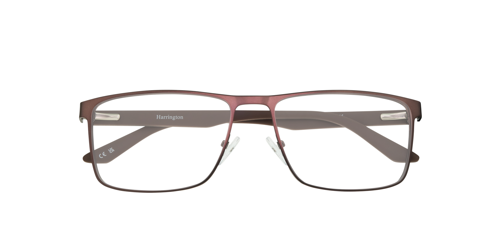 Jimmy Matte Brown  &  Black MetalEyeglass Frames for Glasses Direct, Closed View
