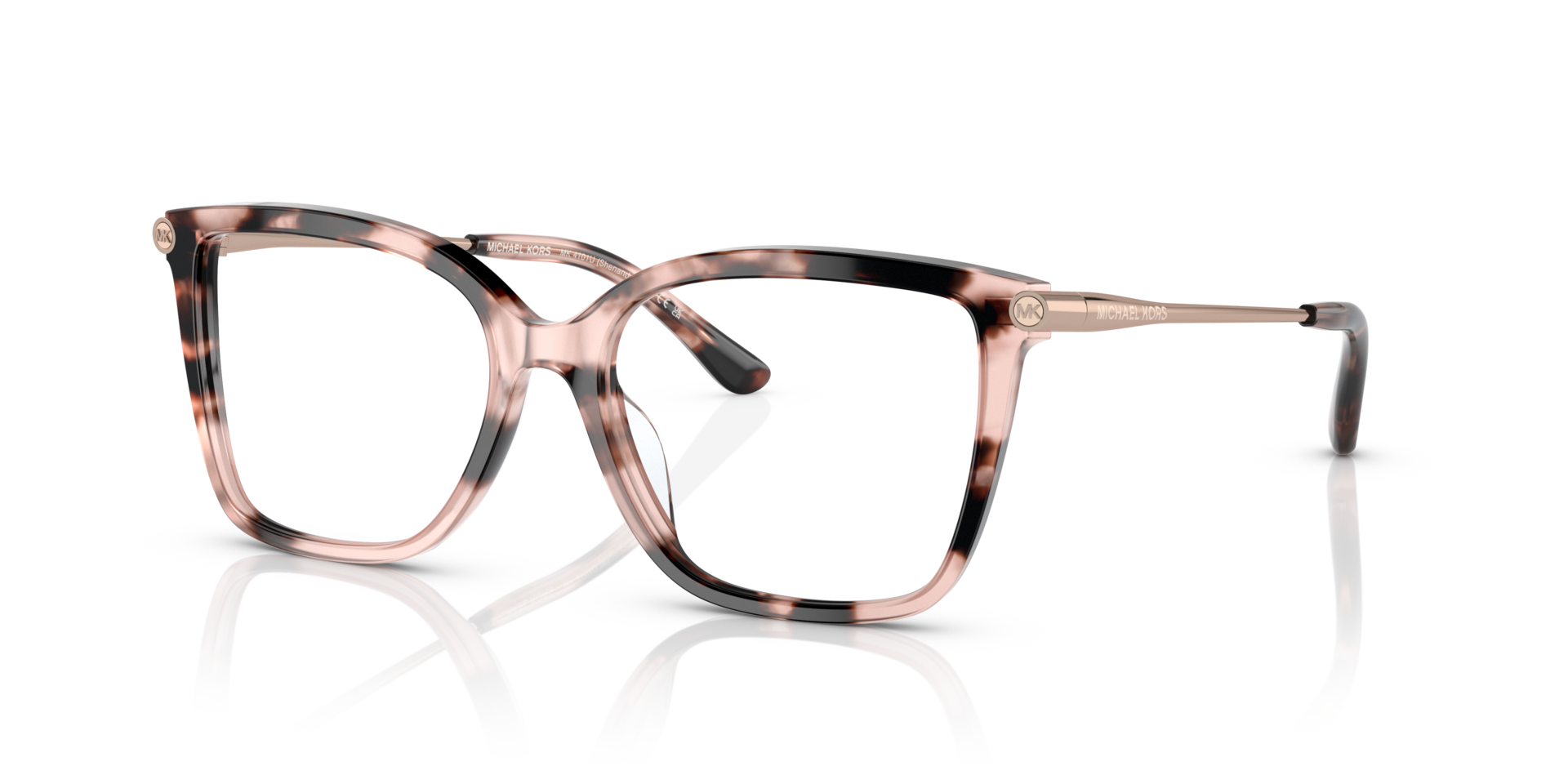 MK4101U Pink Tortoise AcetateEyeglass Frames for Glasses Direct, Angle View