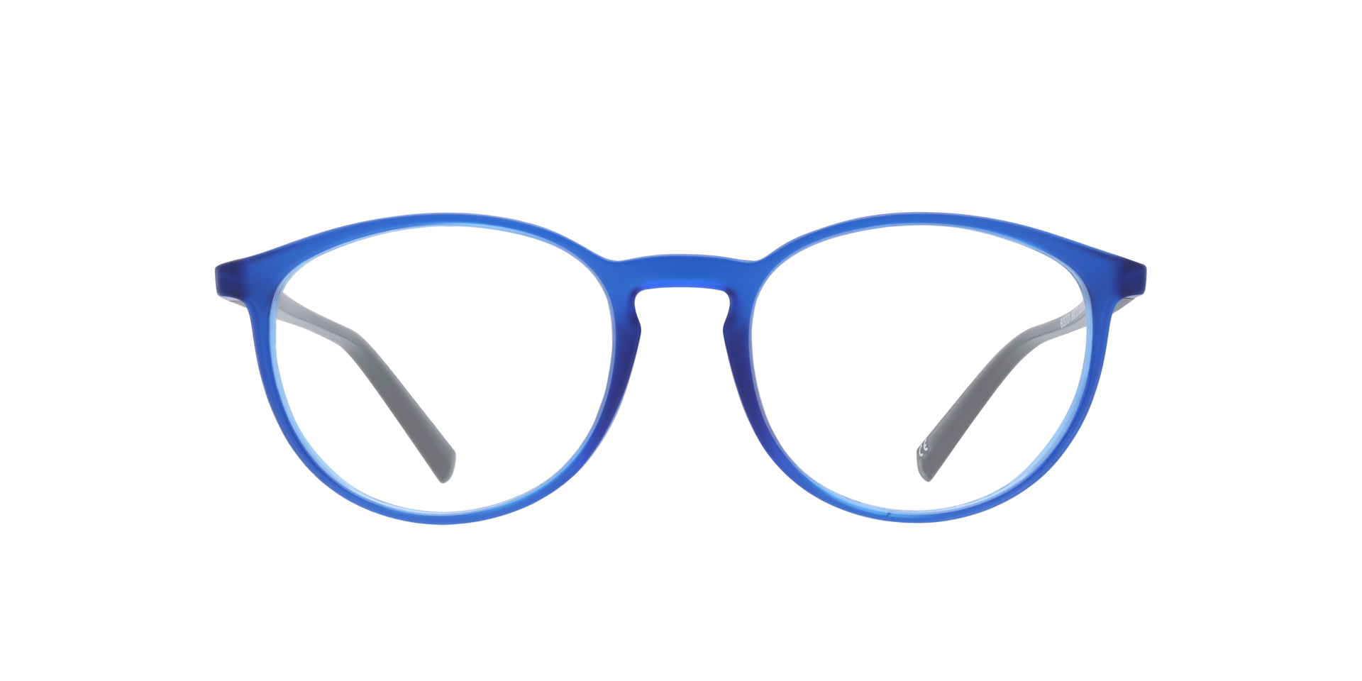 Boston Matte Crystal Blue PlasticEyeglass Frames for Glasses Direct, Front View