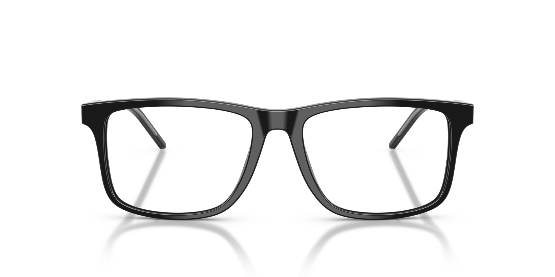 EA3257 Shiny Black AcetateEyeglass Frames for Glasses Direct, Front View