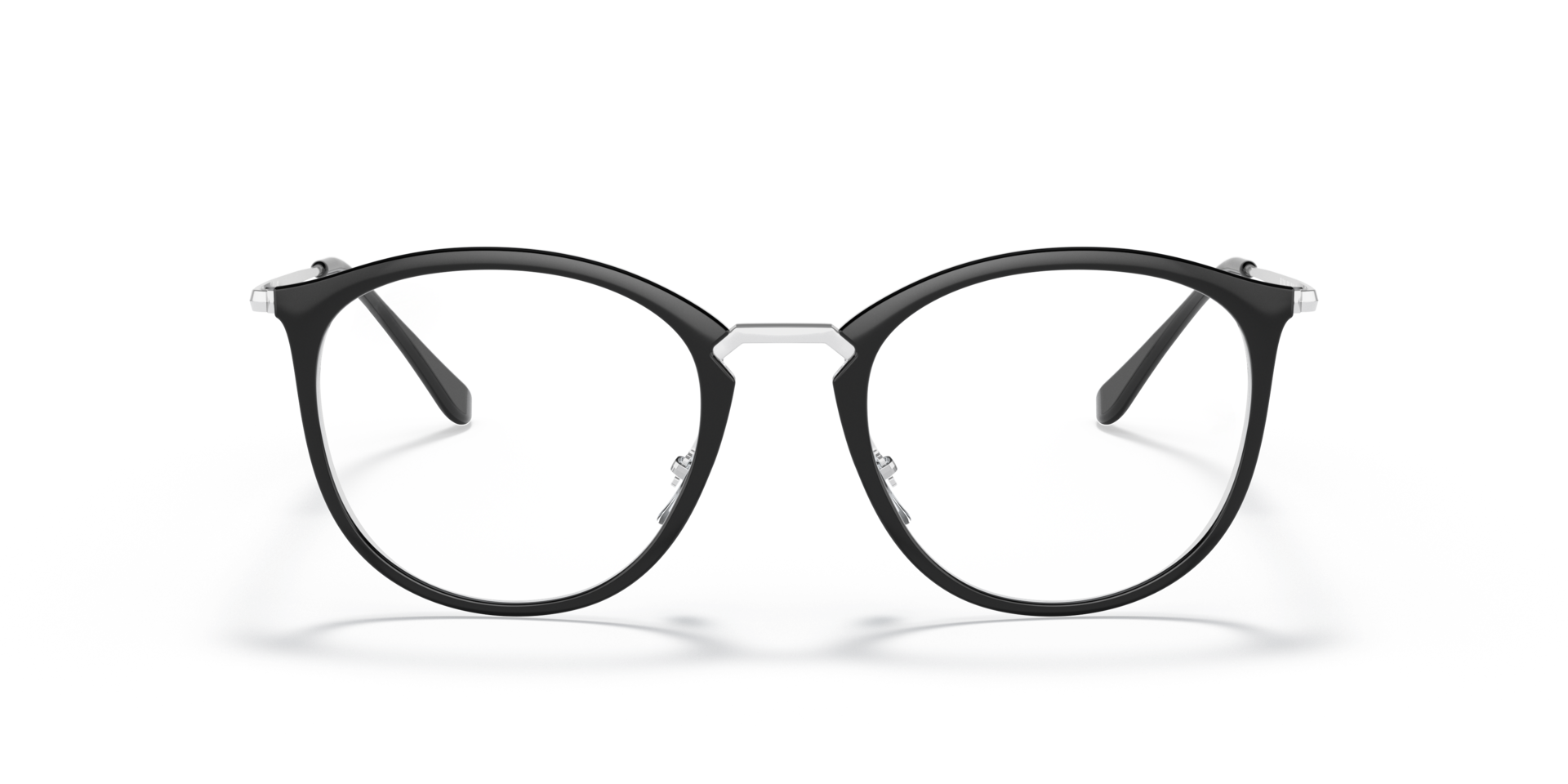 RB7140 Black On Transparent PlasticEyeglass Frames for Glasses Direct, Front View
