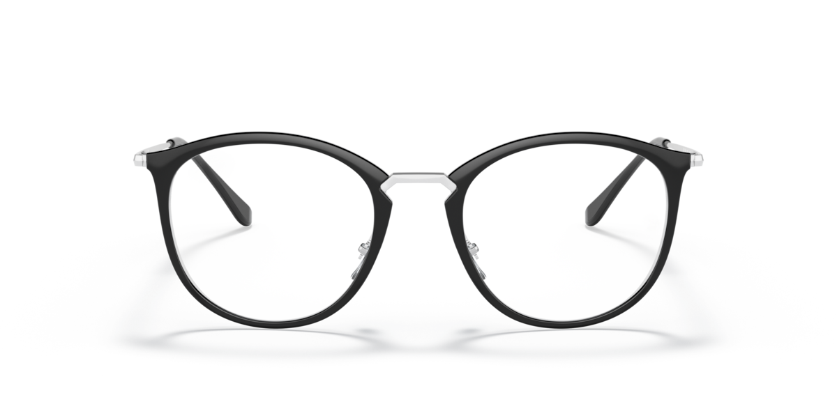 Ray-Ban Women's Black On Transparent Phantos Plastic Eyeglasses Online - Full Rim - Rb7140
