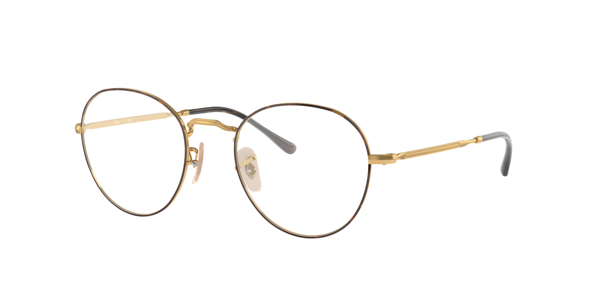 RB3582V Havana On Gold MetalEyeglass Frames for Glasses Direct, Angle View