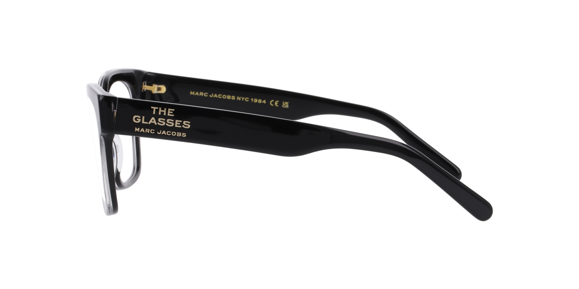 Marc 801 Clear Black AcetateEyeglass Frames for Glasses Direct, Side View