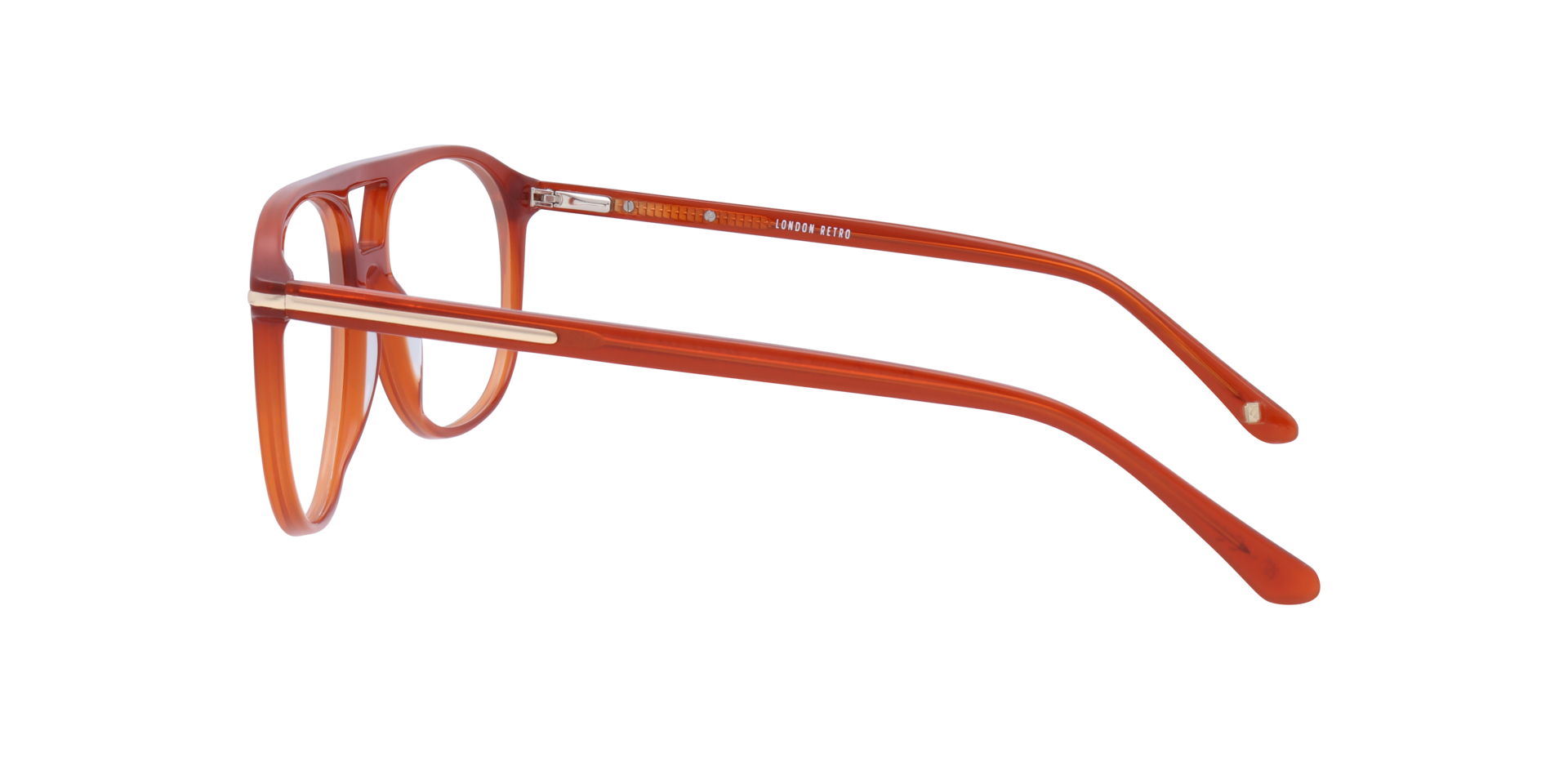 Gants Crystal Orange AcetateSunglass Frames for Glasses Direct, Side View