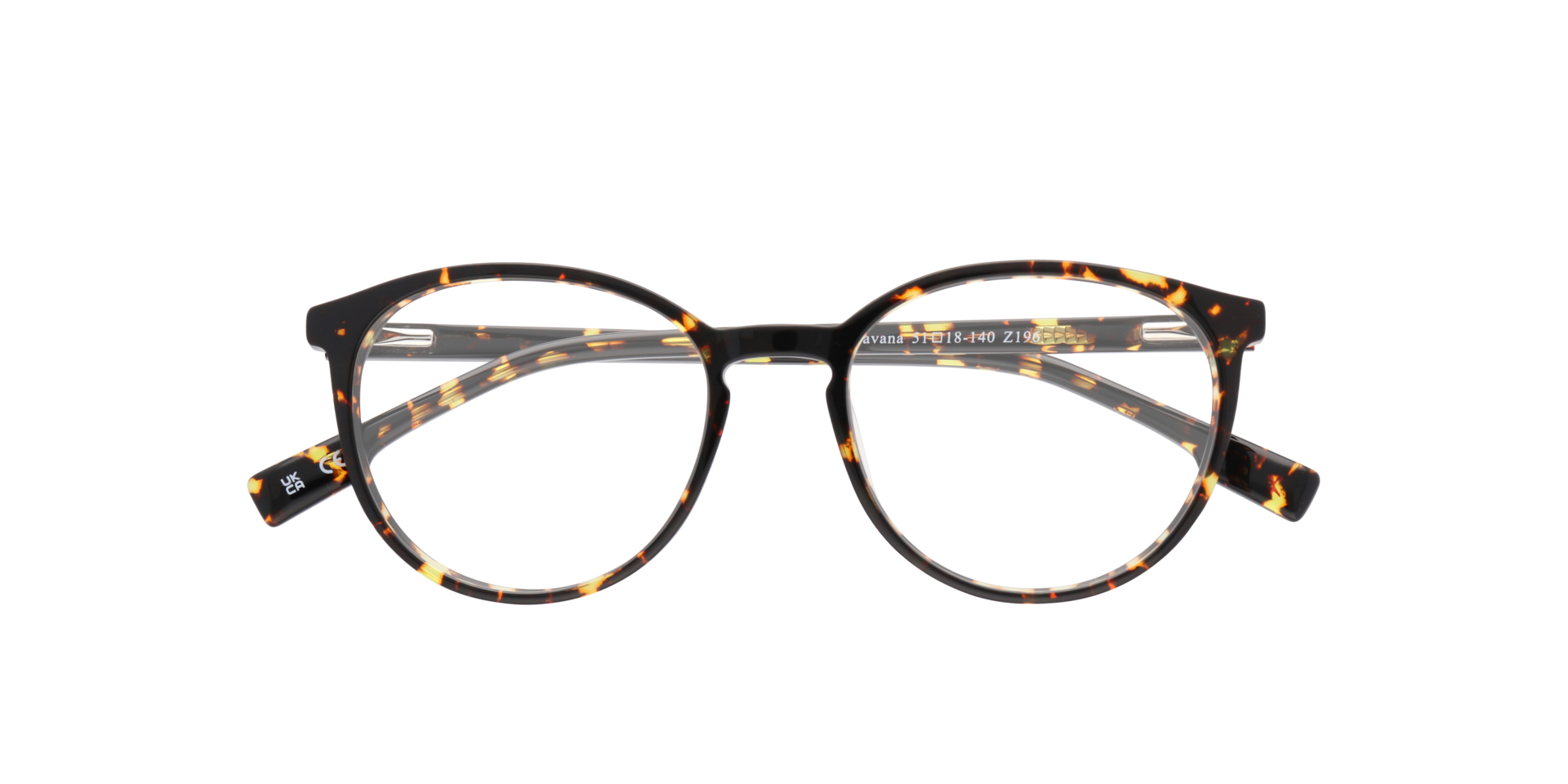 Petunia Havana AcetateEyeglass Frames for Glasses Direct, Closed View