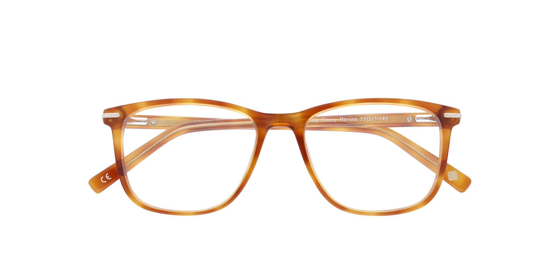 Clapham Shiny Honey Havana AcetateEyeglass Frames for Glasses Direct, Closed View