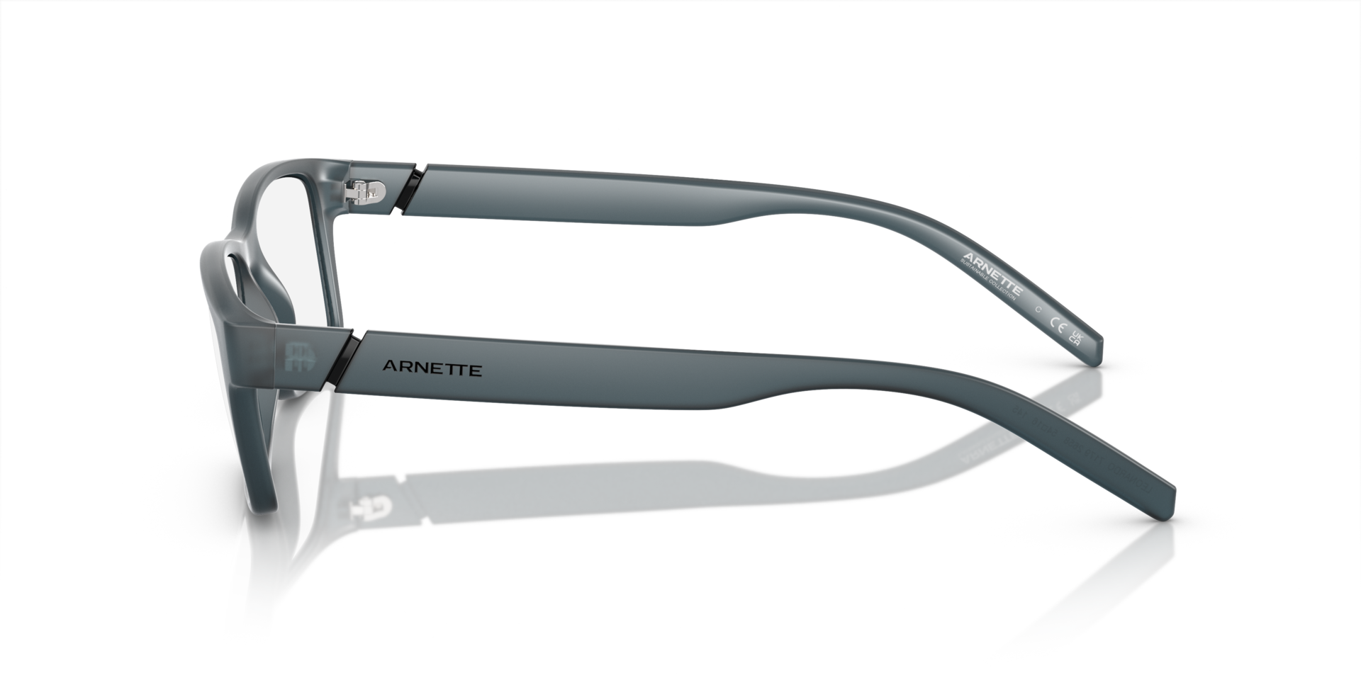 AN7179 Matte Blue PlasticEyeglass Frames for Glasses Direct, Side View