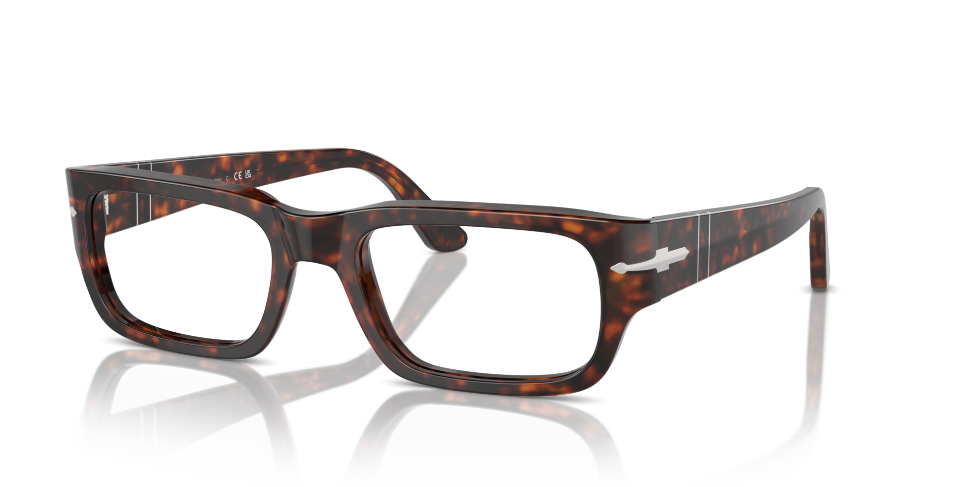 PO3347V Havana AcetateEyeglass Frames for Glasses Direct, Angle View