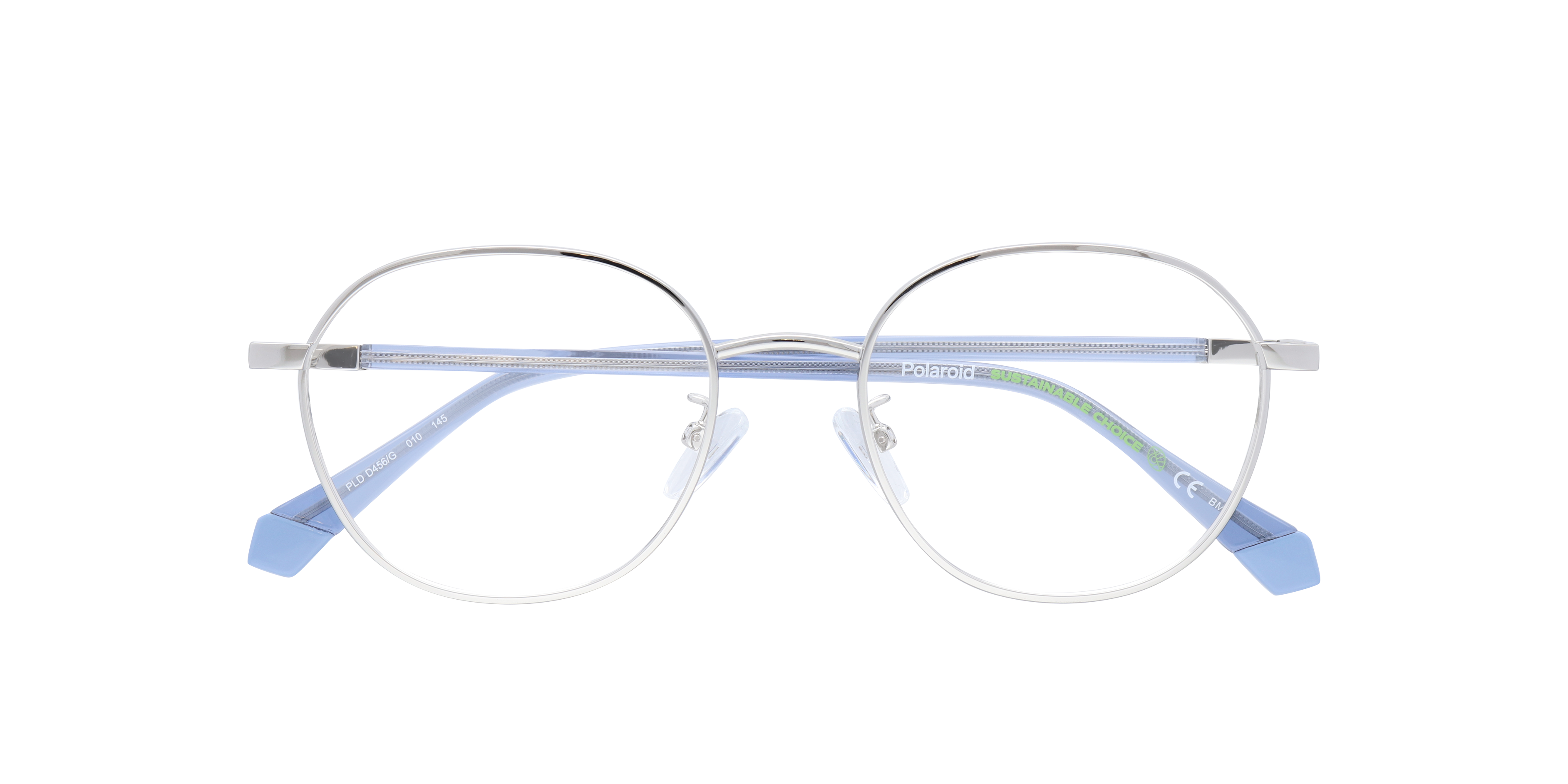 PLD D456/G Silver MetalEyeglass Frames for Glasses Direct, Closed View