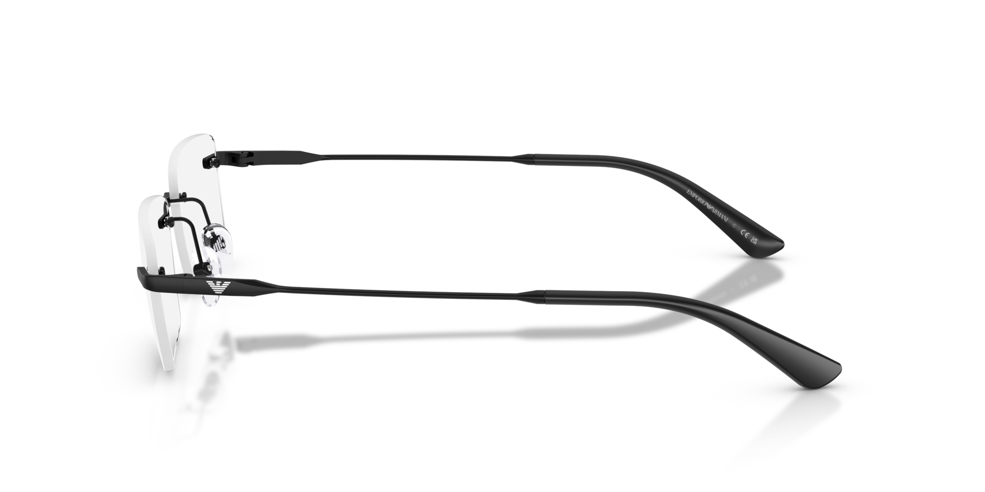 EA1195TD Matte Black TitaniumEyeglass Frames for Glasses Direct, Side View