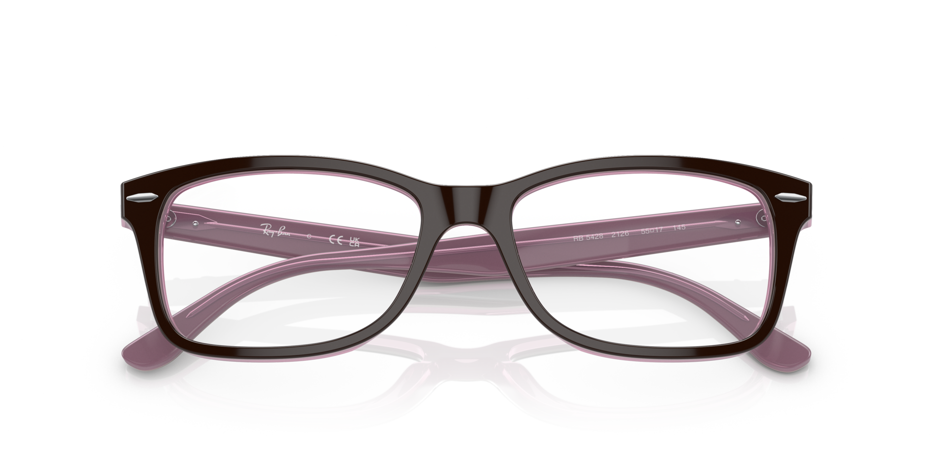 RB5428 Brown On Pink AcetateEyeglass Frames for Glasses Direct, Closed View