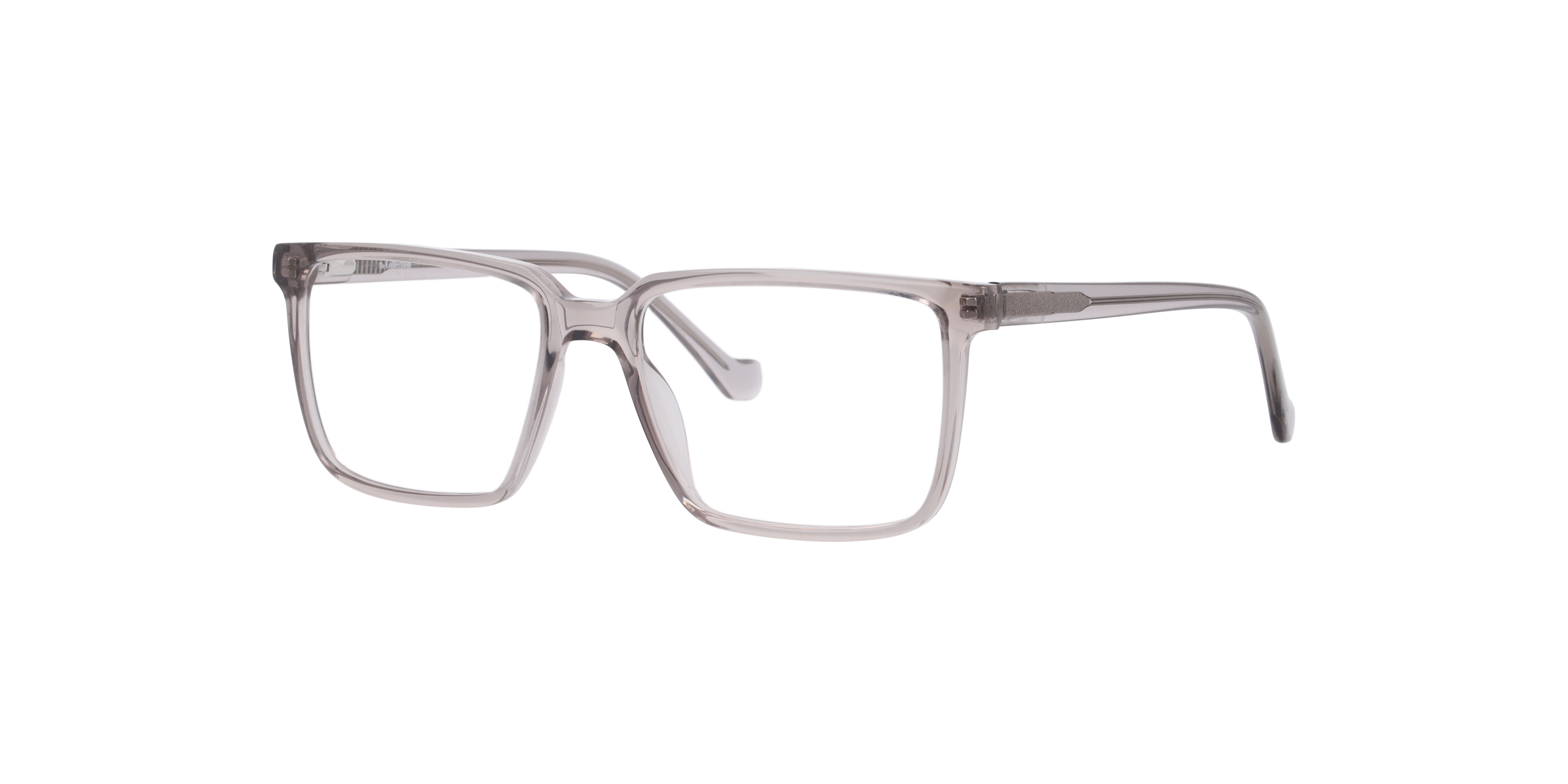 Murphy Crystal Grey PlasticEyeglass Frames for Glasses Direct, Angle View