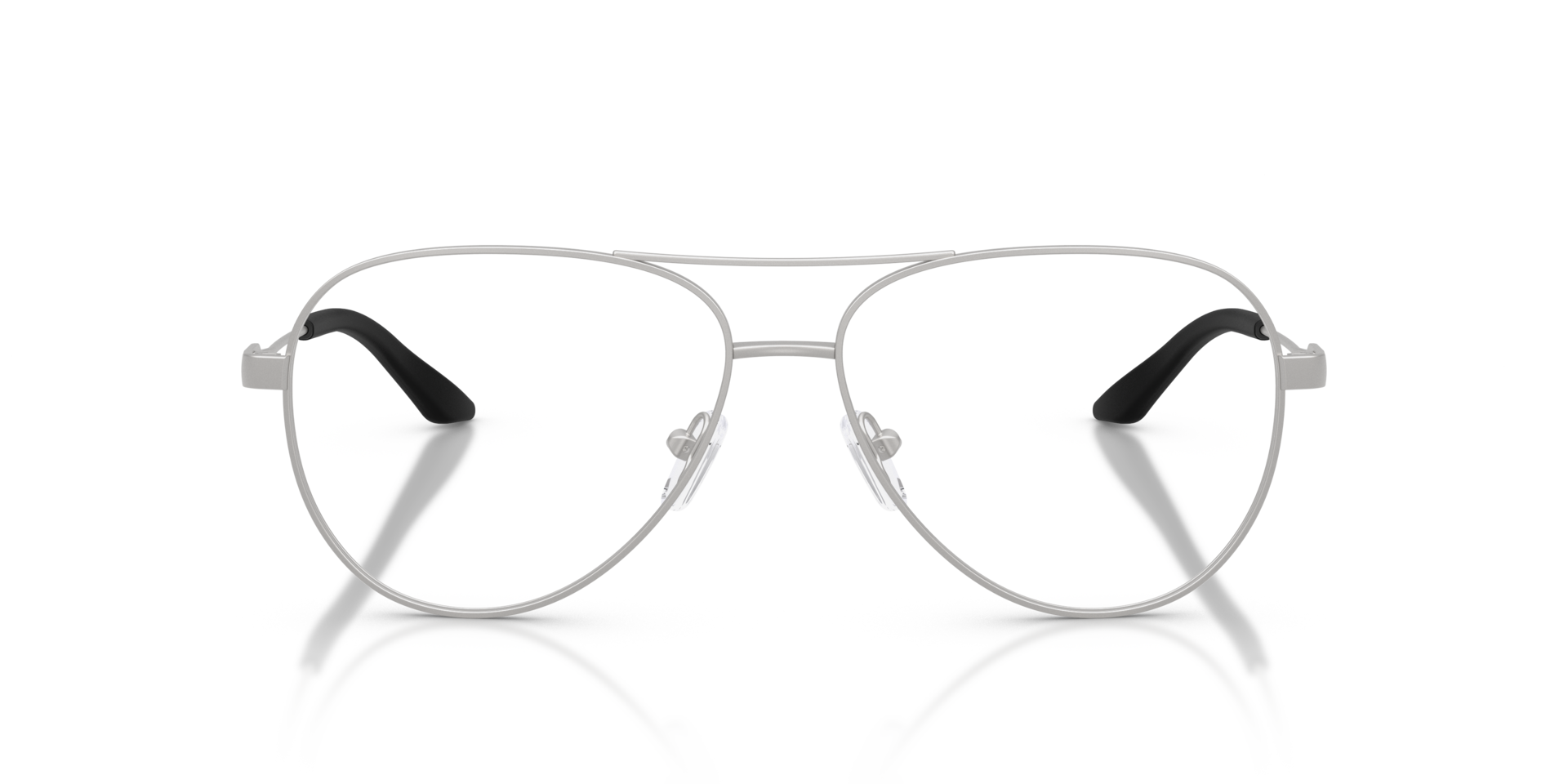 AX1077 Matte Silver MetalEyeglass Frames for Glasses Direct, Front View