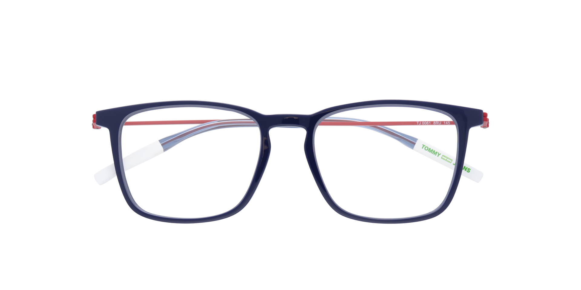 TJ 0061 Blue Red PlasticEyeglass Frames for Glasses Direct, Closed View