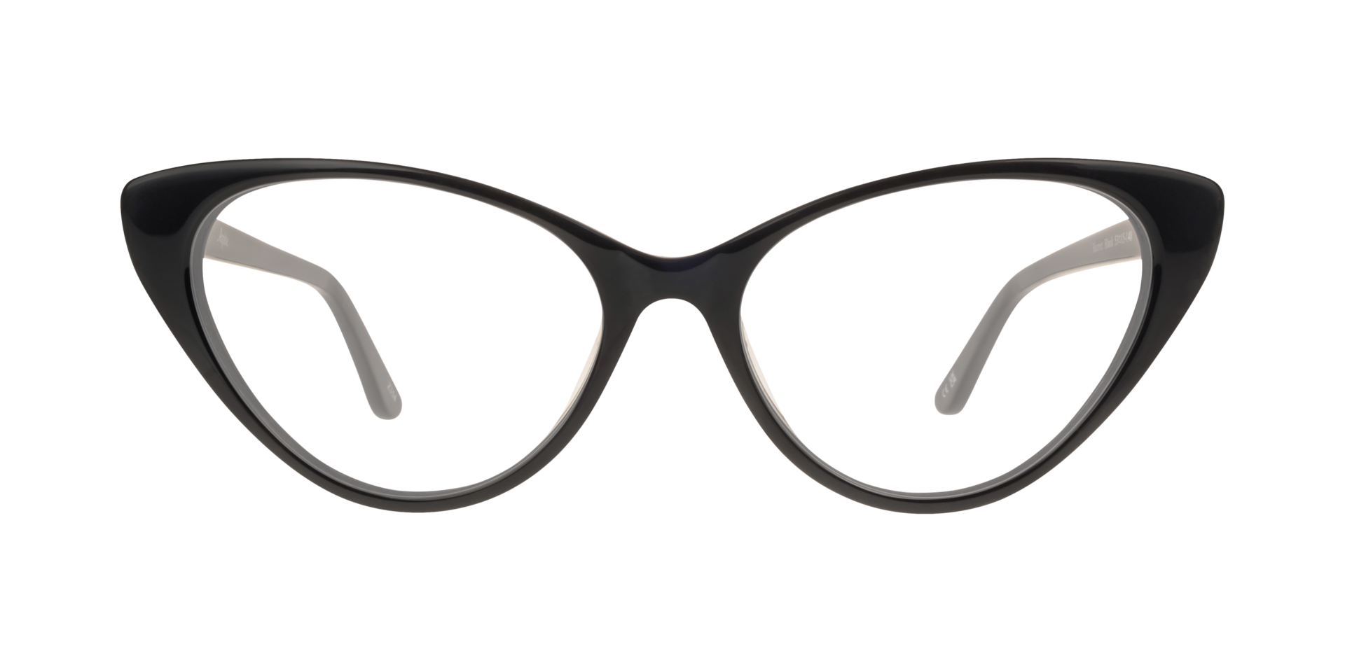 Harriet Black AcetateEyeglass Frames for Glasses Direct, Front View