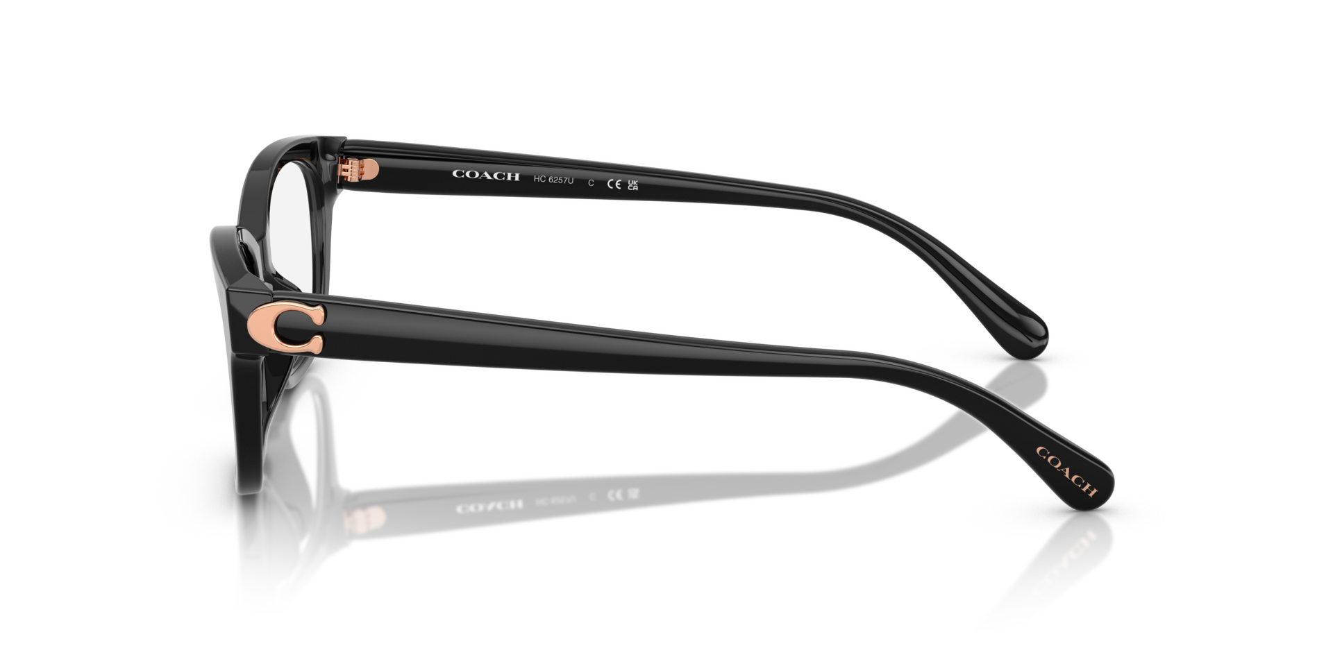 HC6257U Black AcetateEyeglass Frames for Glasses Direct, Side View